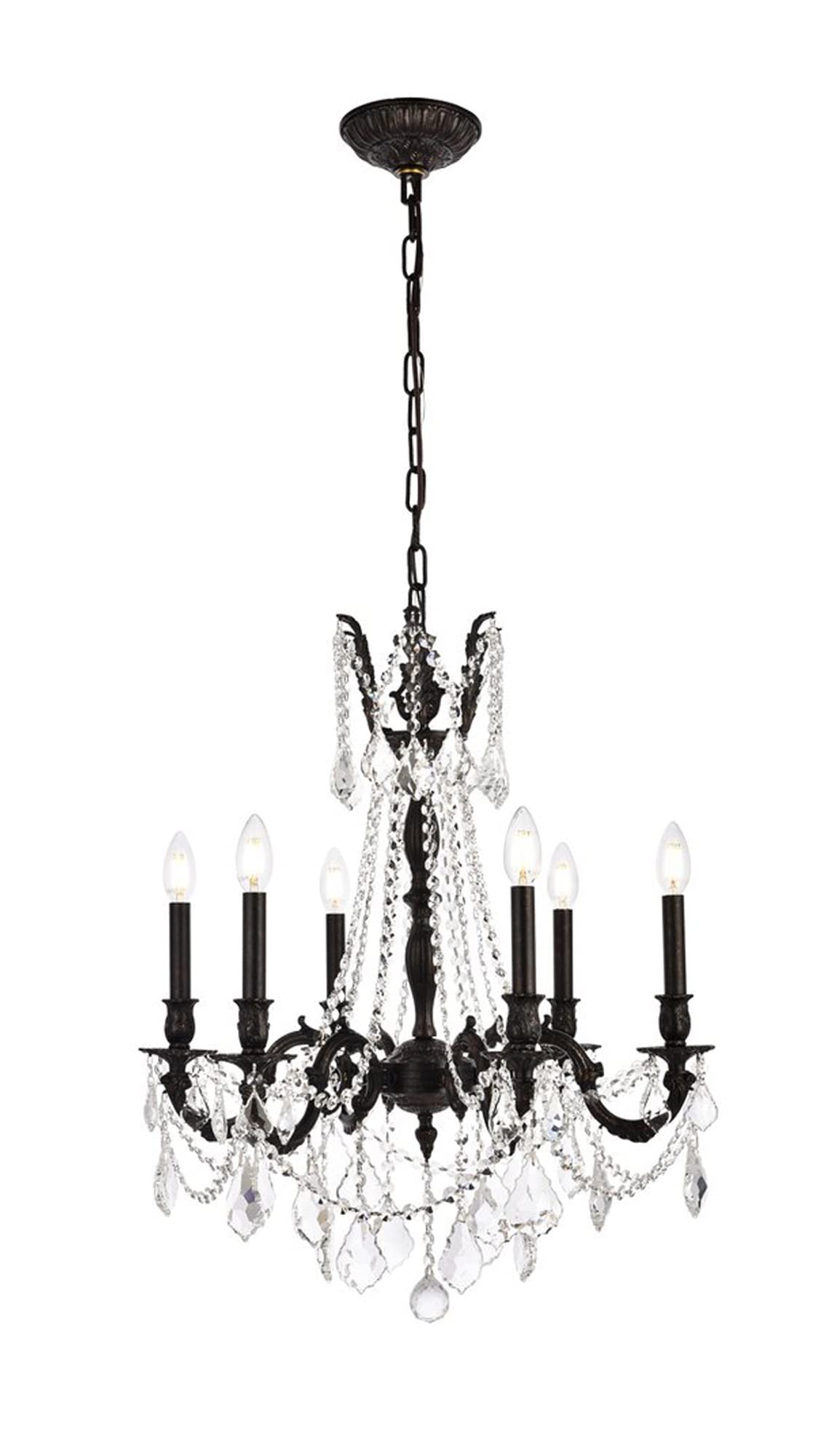 Elegant Lighting 9206D23Db-Gt/Rc Royal Cut Crystal, 23&quot; X 26&quot;