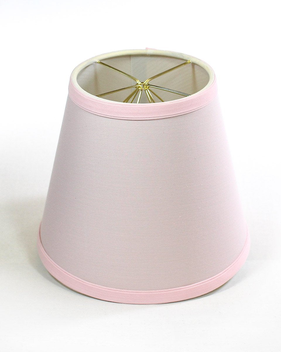5x8x7 Empire Linen Edison Clip On Lampshade Pale Dogwood Pink - Perfect for small table lamps, desk lamps, and accent lights -Sm