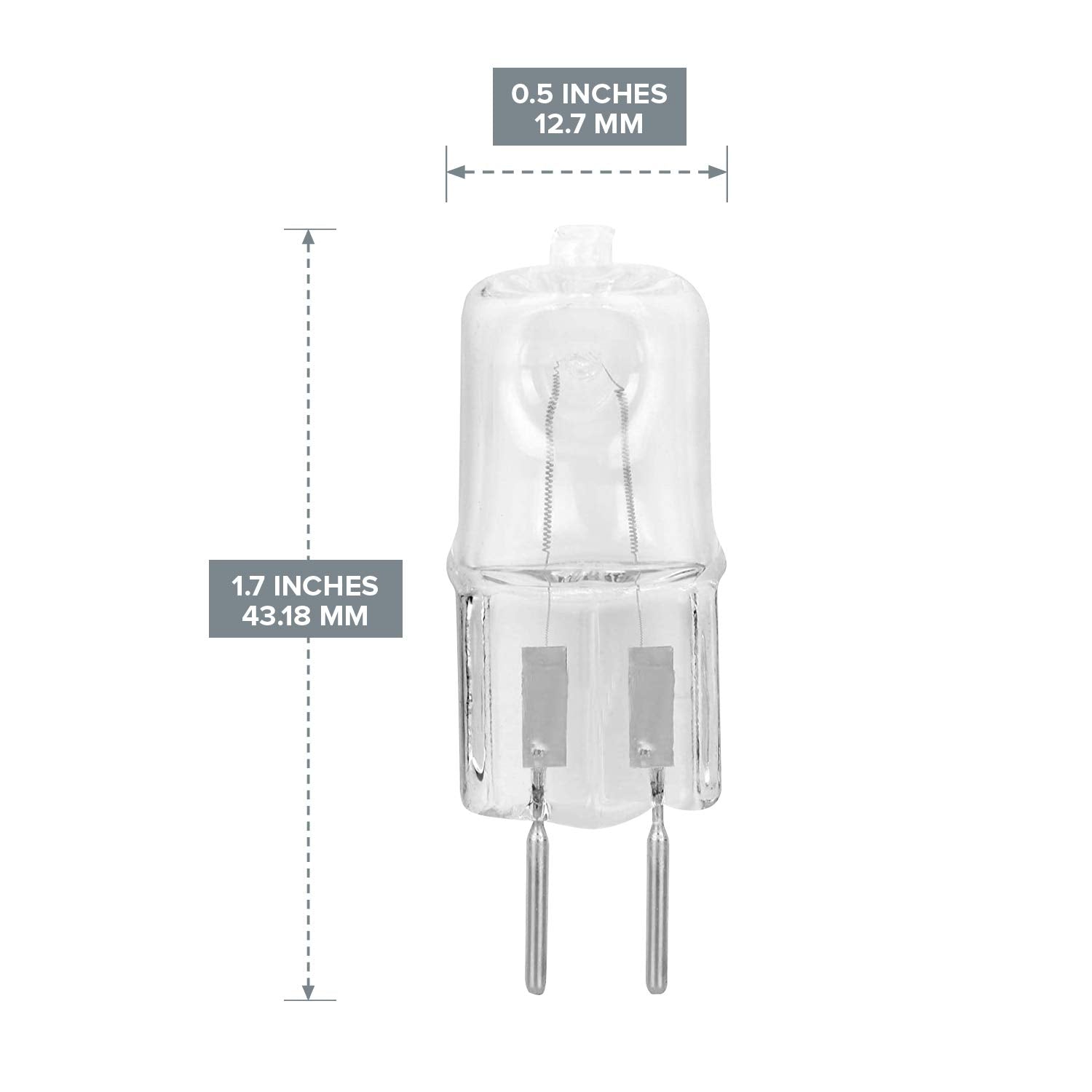 12Vmonster Halogen Light Bulb Q35/G5.3/CL/120V 35W Clear Lens Dimmable 10 Pack
