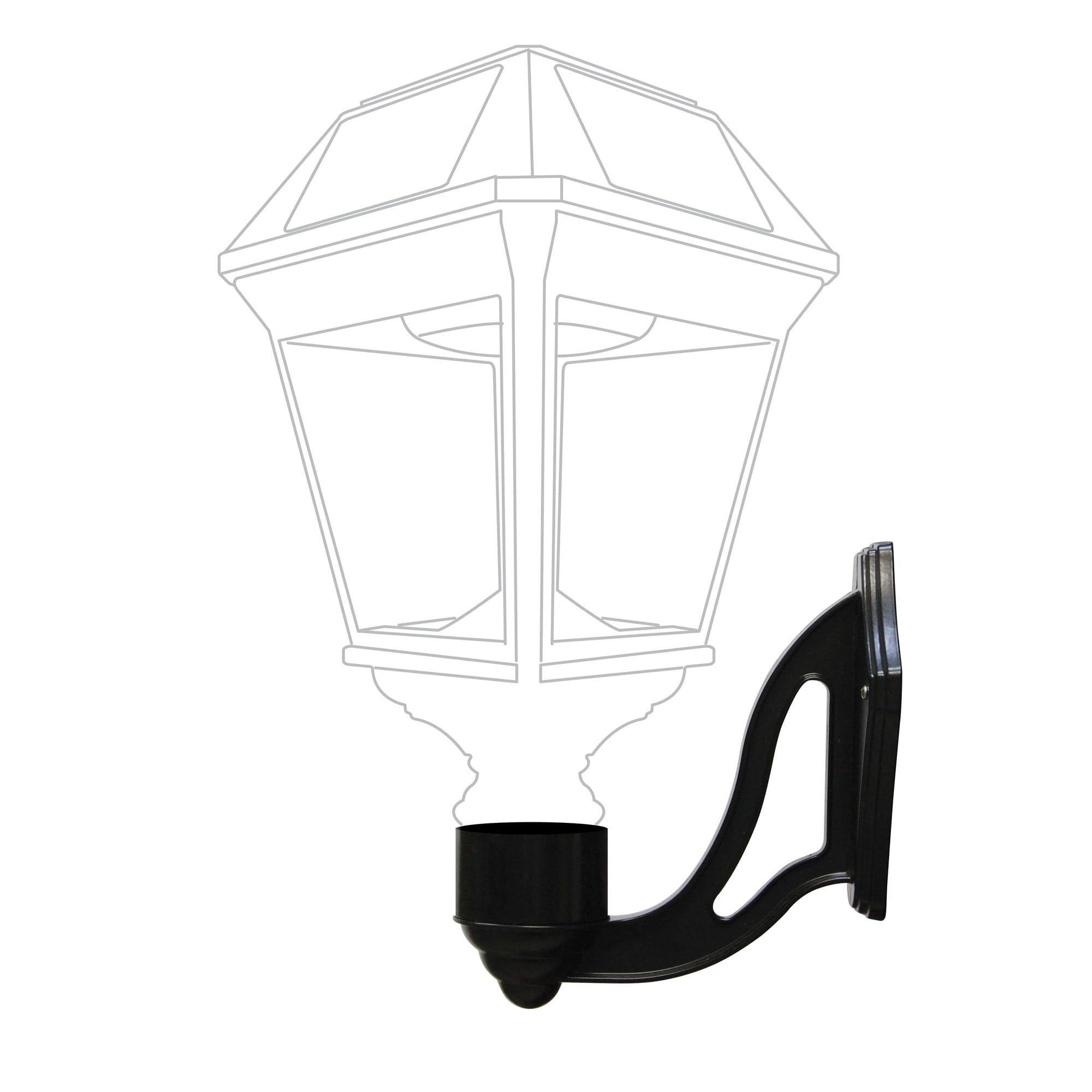 Gama Sonic Imperial Wall Bracket Kit for Outdoor Lights, 3 Inch Fitter