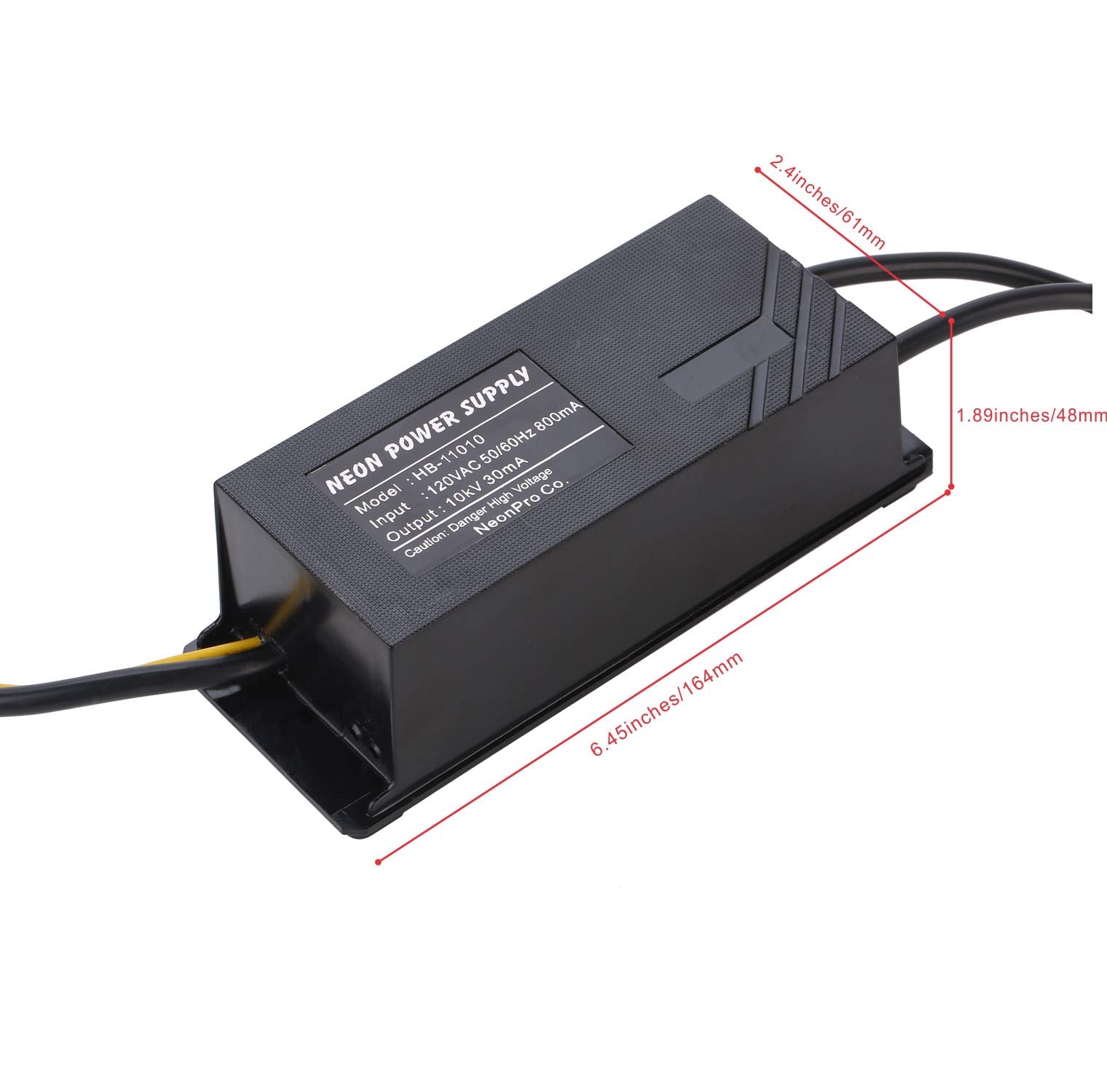 ZODZ Neon Signs Transformer Machine - 120V Power Supply for Glass Neon Sign, Blue, 6.53"x2.62"x2.15", Model HB-11010