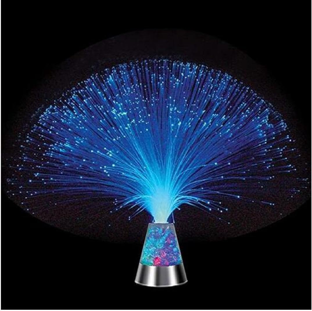 Colour Changing Fibre Optic Crystal Lamp - 13.5 Mood Lamps for Bedroom Living room study room, Fiber Optic Night Light with Colo