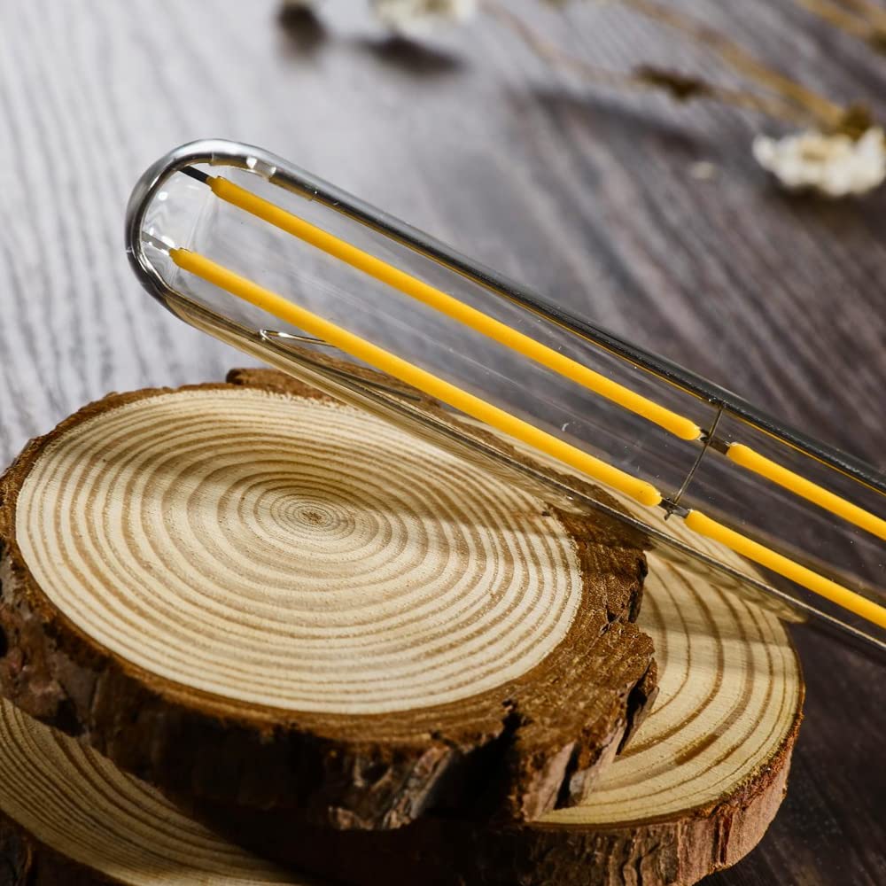 LVYE E12 LED Edison Bulbs, 6W Soft White 3000K, 750lm, 7.3 Inch, Glass, Pack of 6