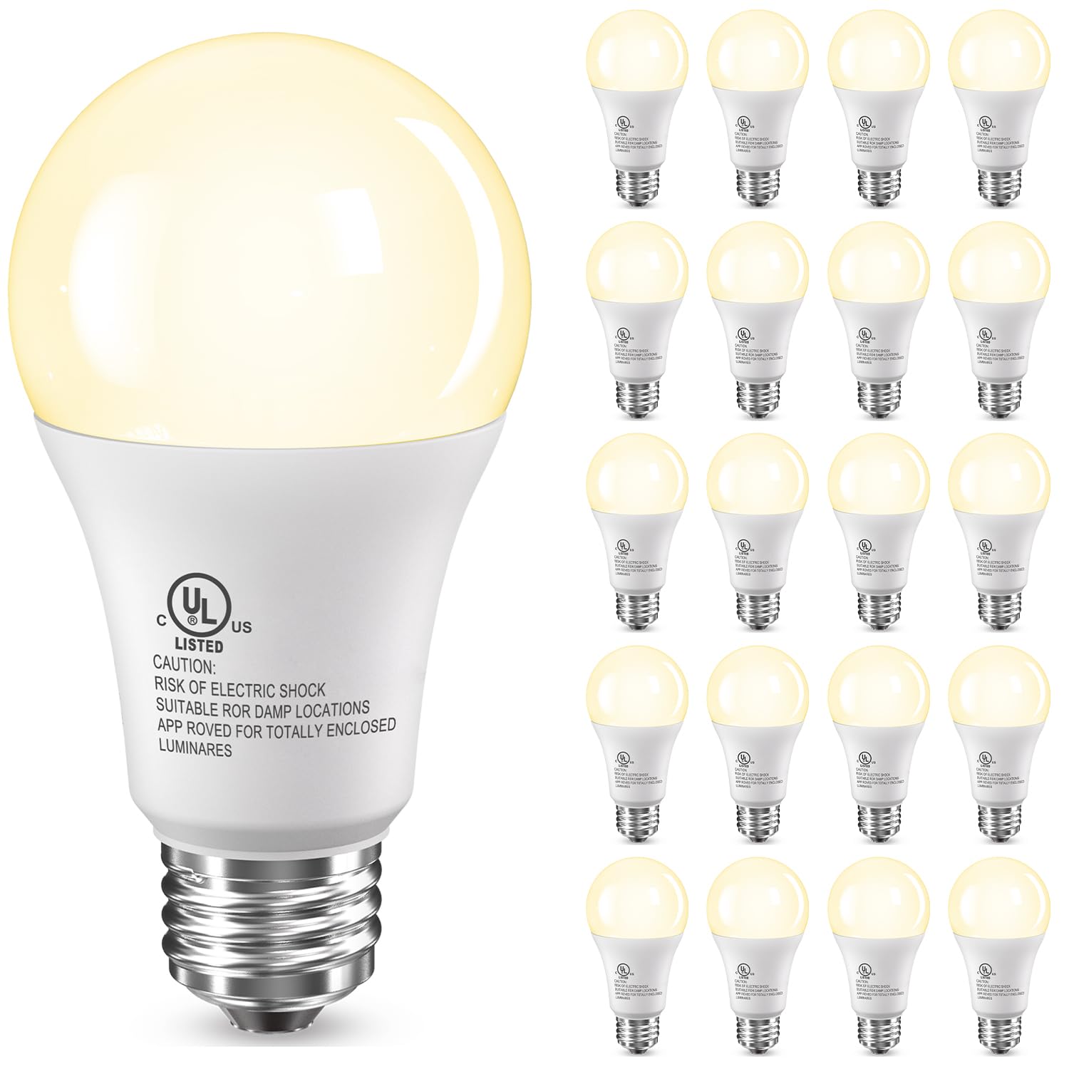 Tjoy Led Light Bulbs, 100 Watt Equivalent A19 Led Bulbs, Soft Warm White 2700K, Energy Saving Light Bulb With E26 Standard Base,