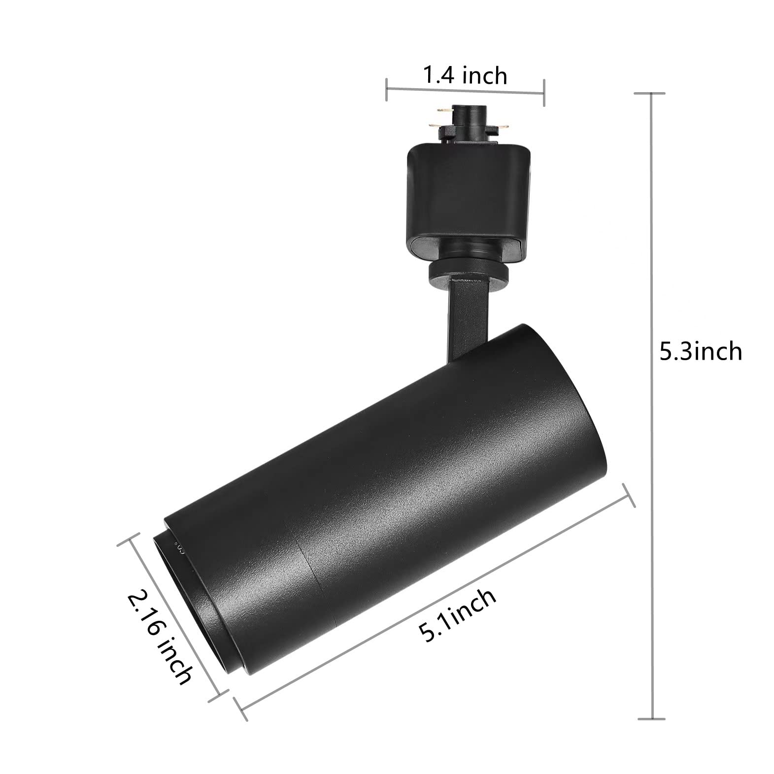 Ajbvp 5-Color Led Track Lighting Heads 12W Dimmable,Adjustable Beam Degree15°/24°/36°/45°/60°,2700K/3000K/3500K/4000K/5000K,Single Circuit H Track Lighting Heads Ceiling Fixtures Art Lighting