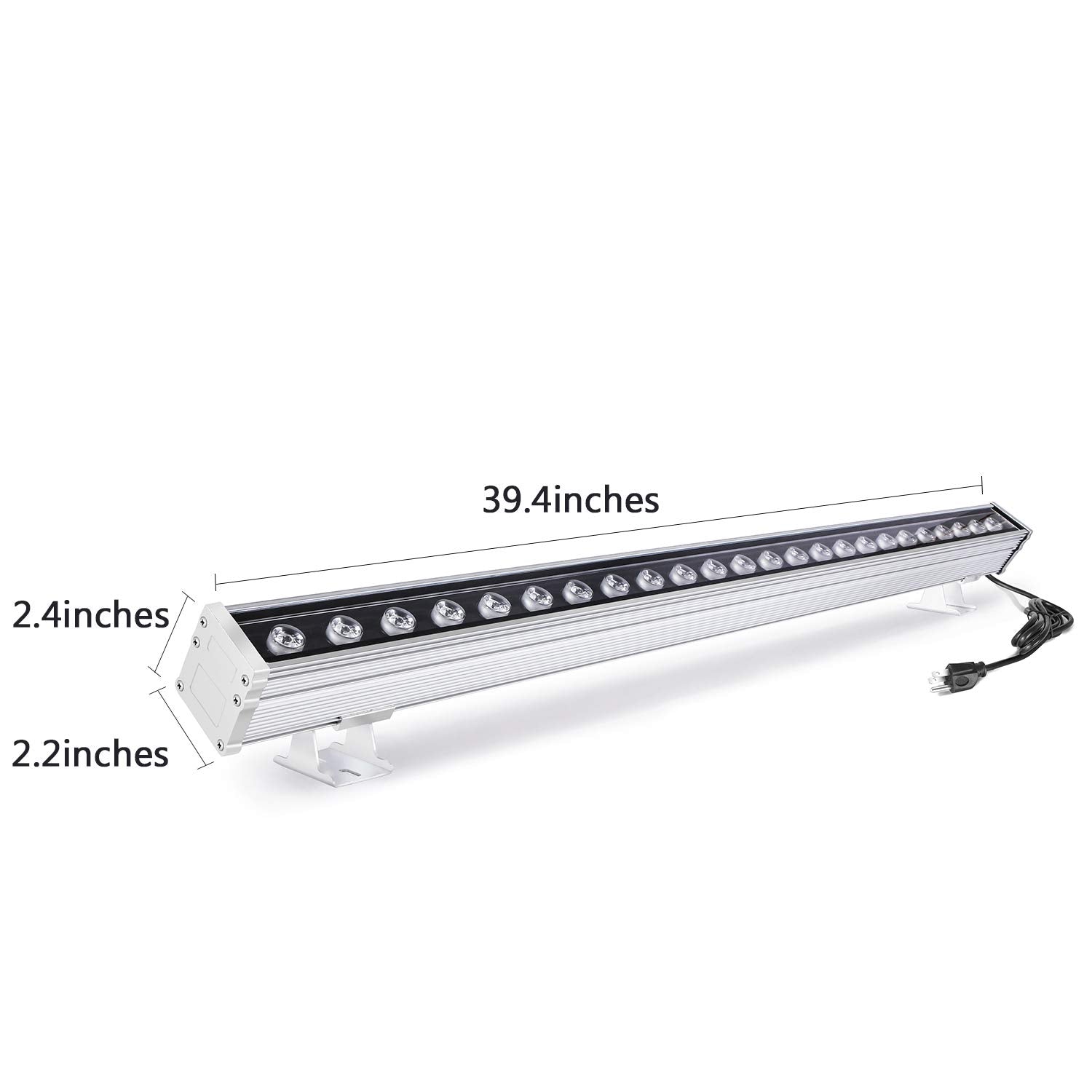 Jsn&Pc 24W Led Wall Washer Light Bar - Ip65 Waterproof Outdoor Lighting, White 5000-5500K