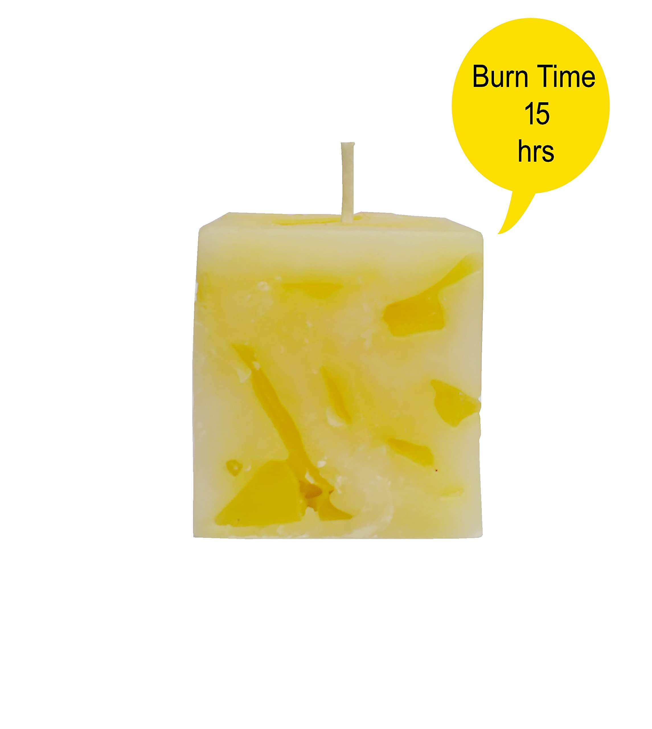 Pure Indian Candle Handmade Vanilla Scented Cube Candle PICCB007 (Pack of 4)