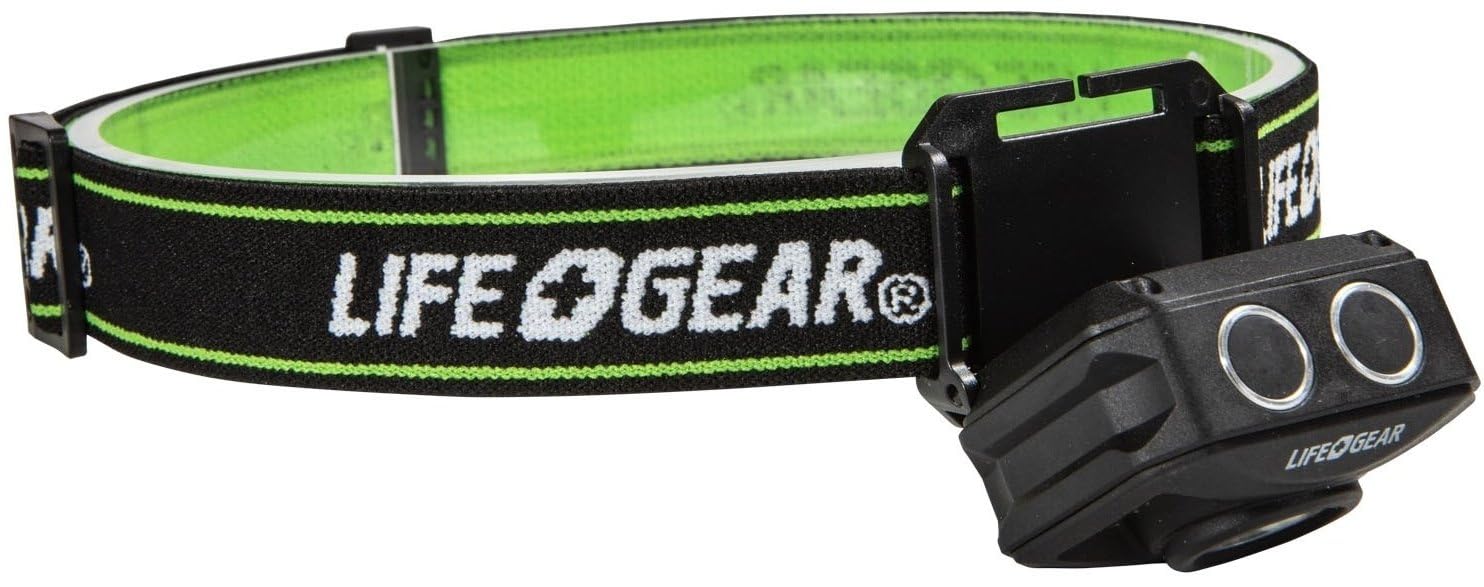 Life+Gear 41-3919 300-Lumen Usb-Rechargeable Headlamp, Black, Regular