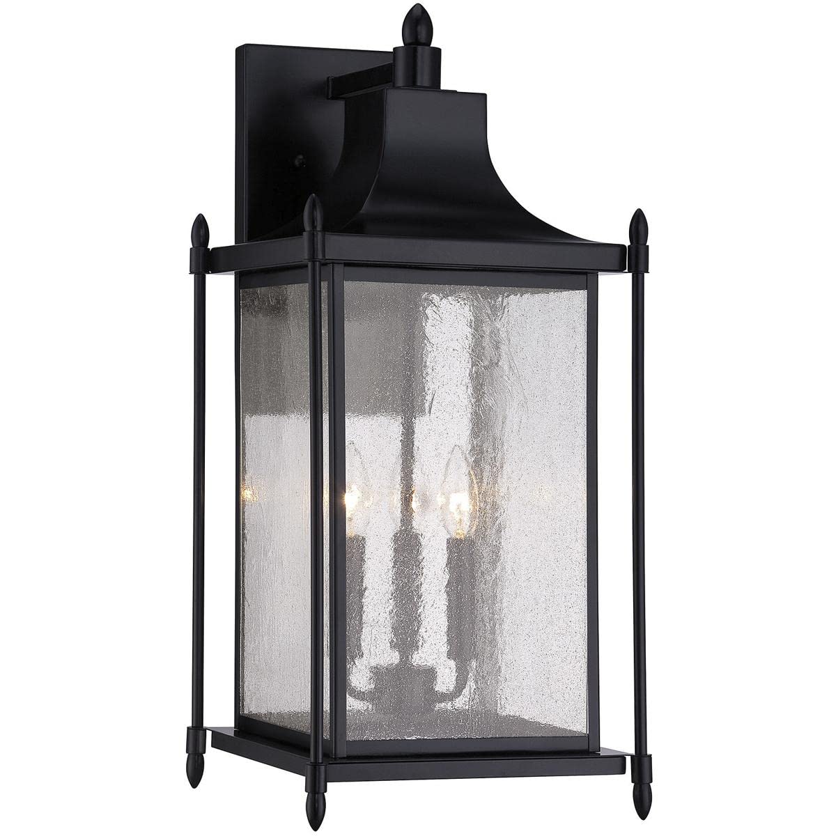 Savoy House Dunnmore Wall Mount Lantern, Metal, 23.5inx11inx11in, Black Finish, Model 5-3453-BK