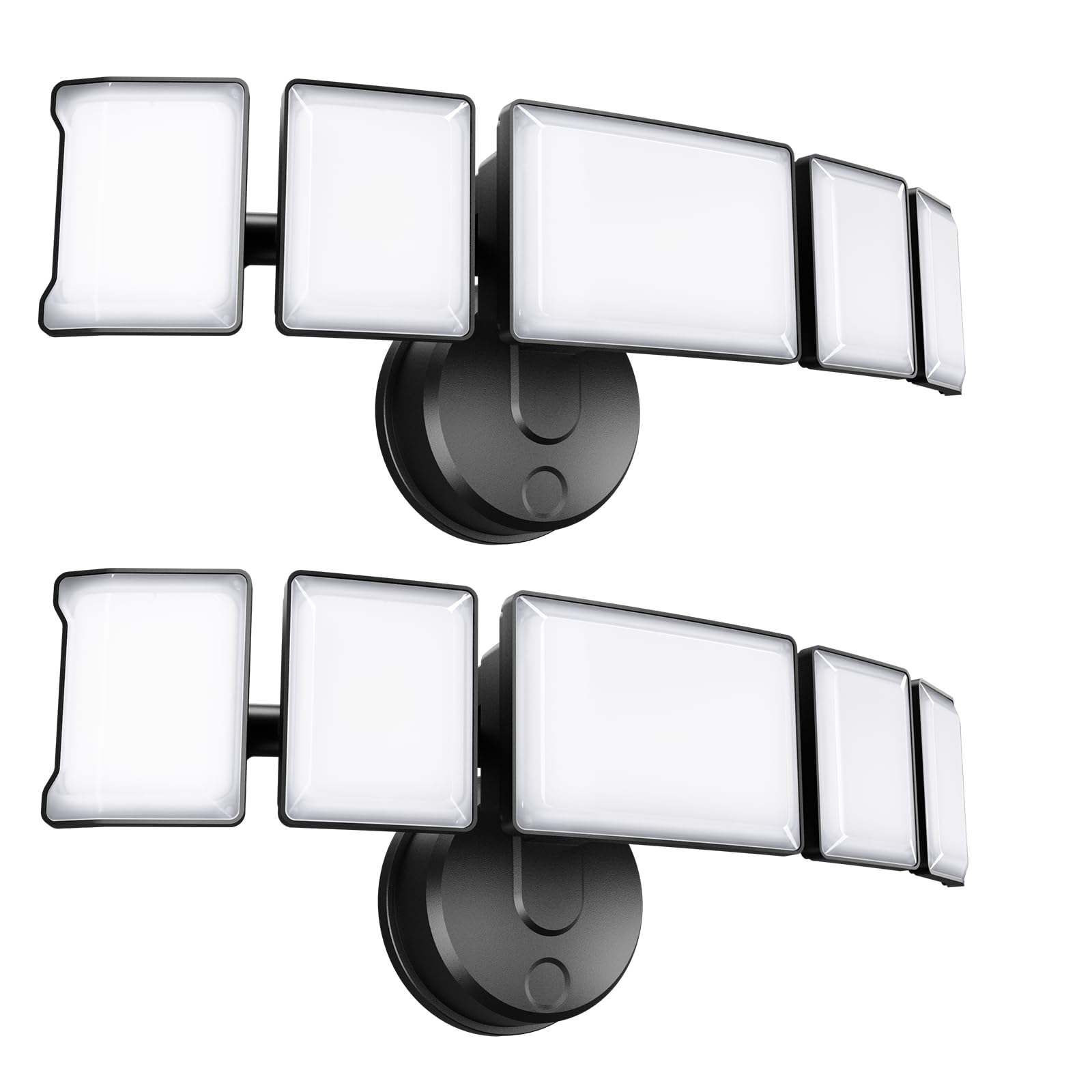 Olafus 100W Outdoor Flood Light 2 Pack, 10000LM, 6500K, IP65 Waterproof, Aluminum, Black, Model 5-LBA100M