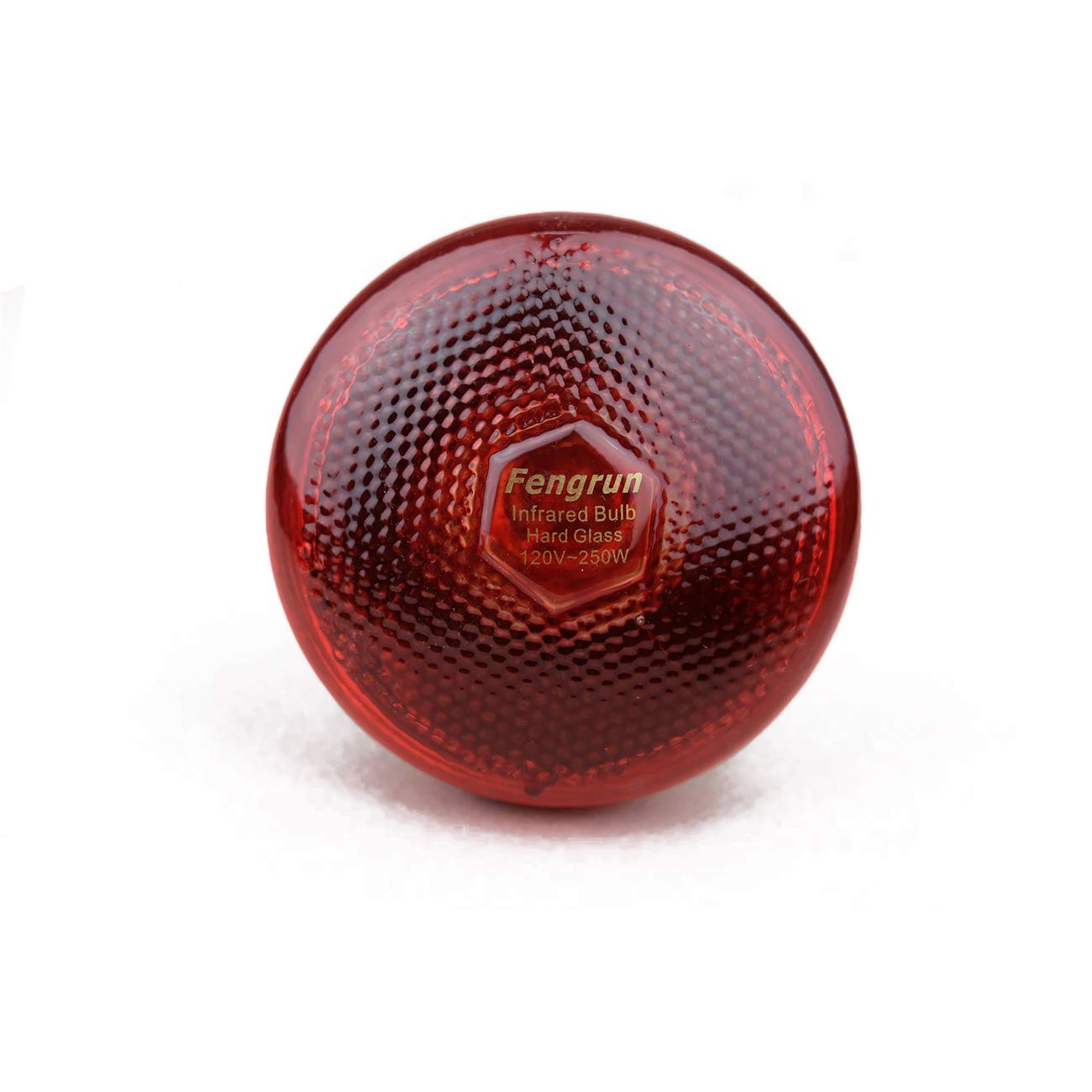 Fengrun Infrared Heat Lamp Bulb 150W - Light Red Glass for Chickens, Pets, and Bathroom Warming (120V)