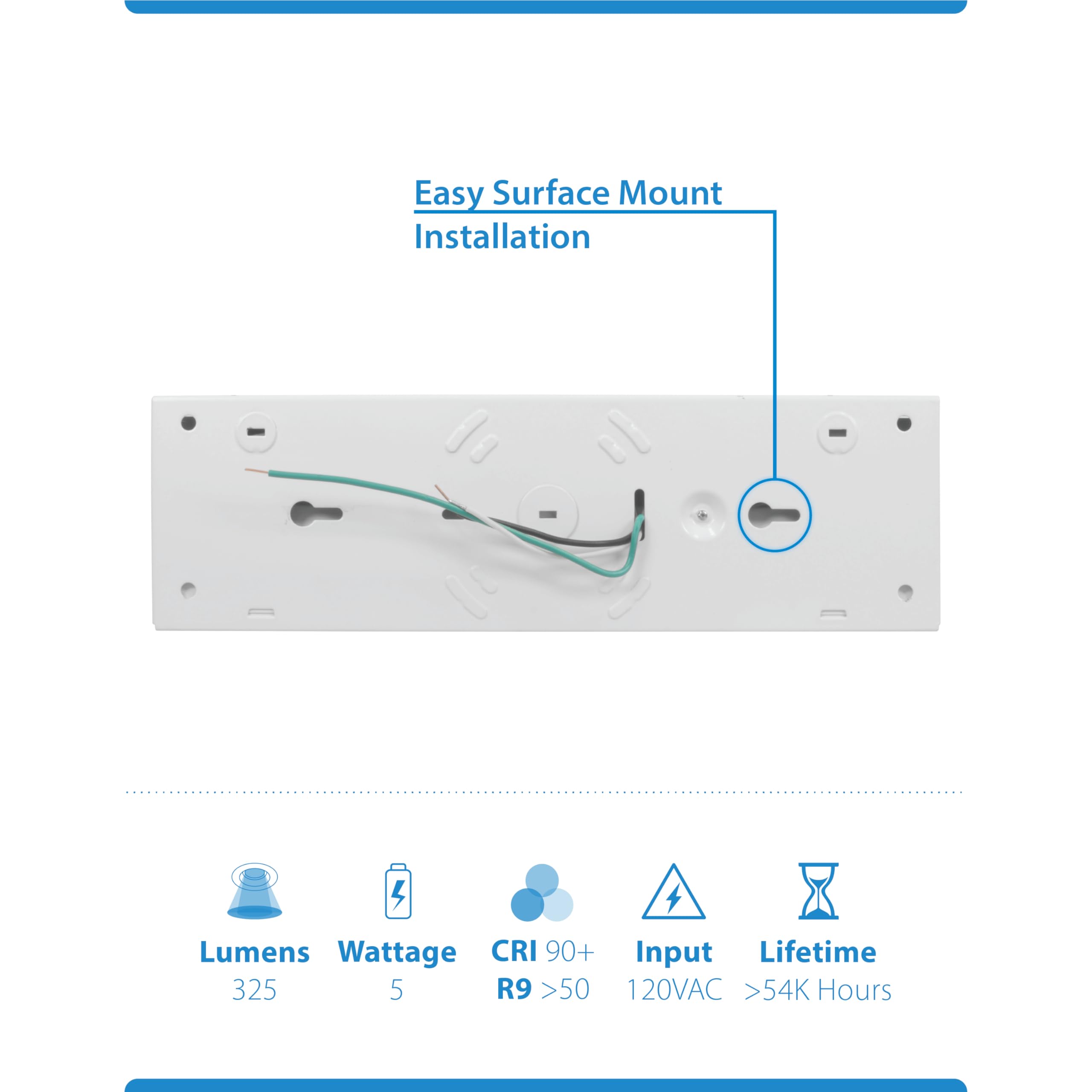 Nicor Lighting 12” Led Direct Wire Under Cabinet Light - Dimmable Undercounter Led Lights For Kitchen - Selectable Cct 2700K-5000K, 340-360 Lumens, 5W - Ucb Series Hardwired Under Cabinet Lighting