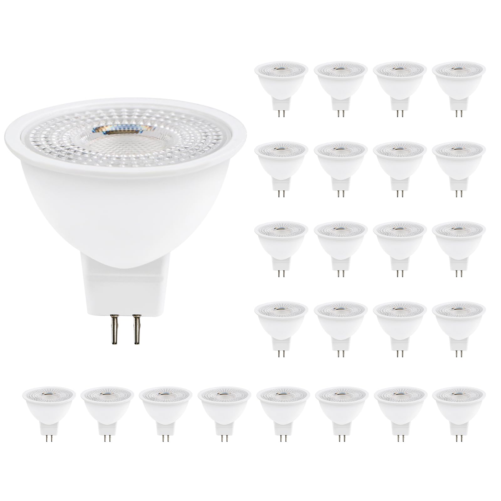 HMYYJT MR16 LED Bulb 5W 3000K Warm White 38° Beam Angle GU5.3 12-36V AC/DC 24-Pack