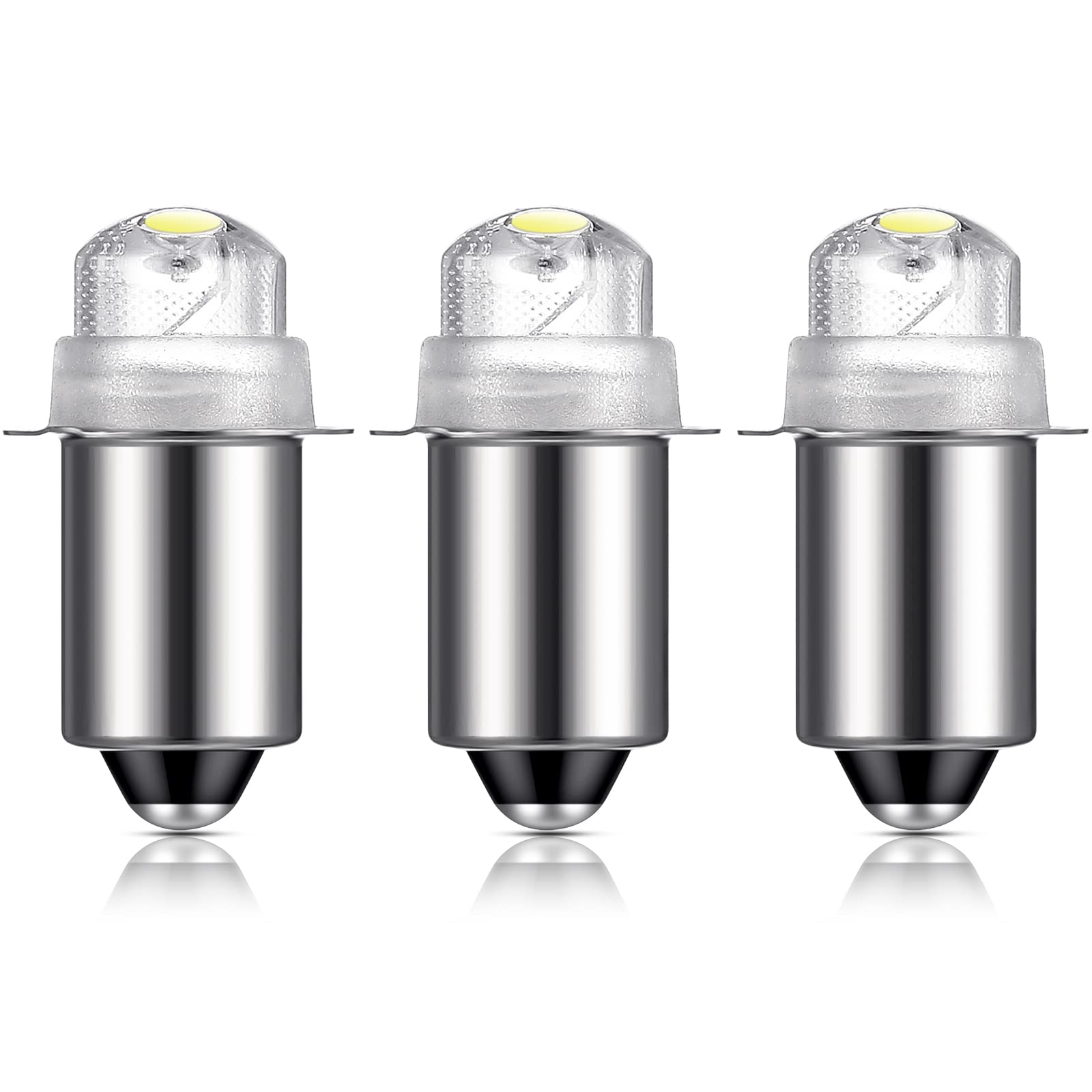 Honoson 3 Pieces Flashlight Bulb 55-Lumen 4.5 Volt LED Krypton Replacement Bulb Flashlight Bulbs for Torch with 10 Year Lifespan