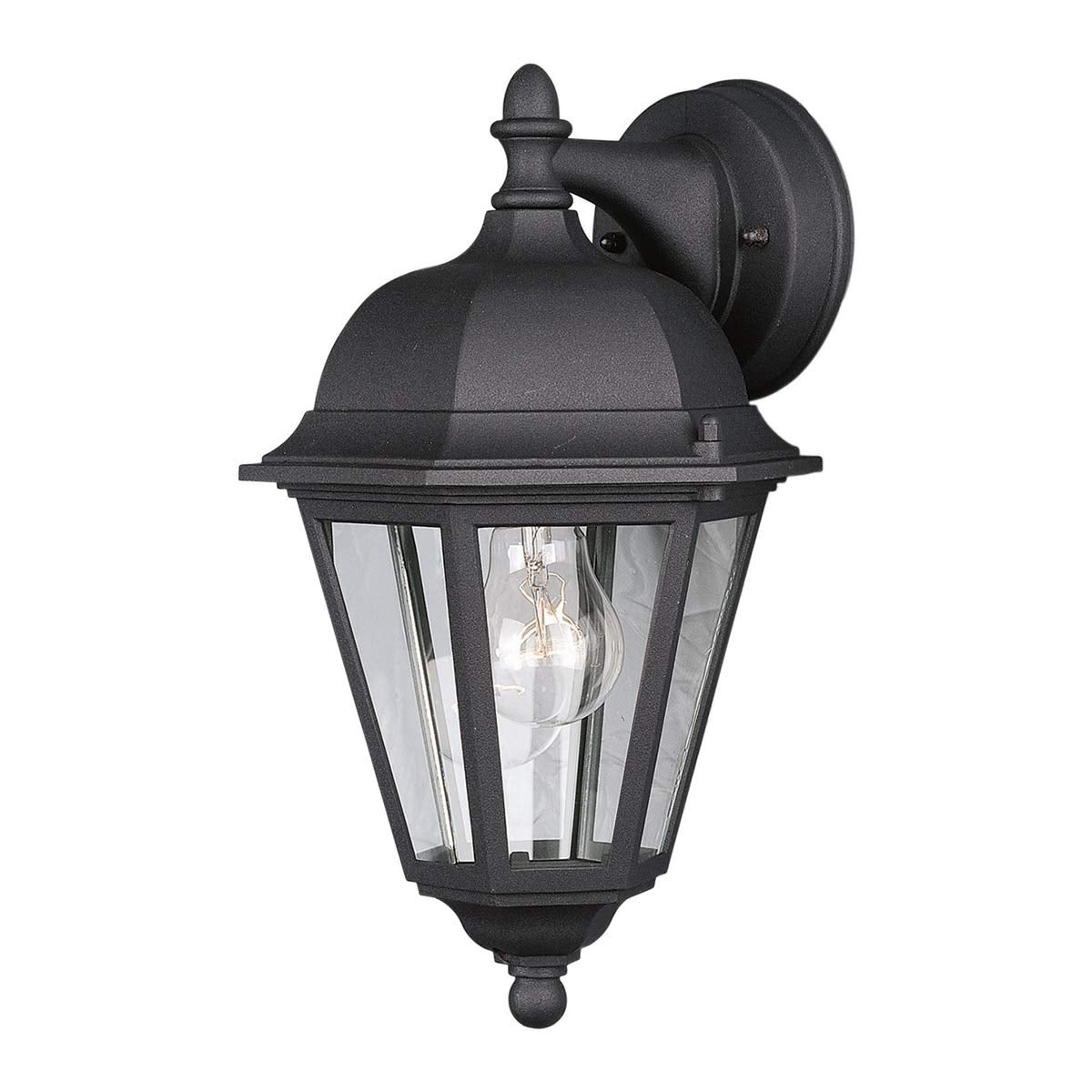 Forte 1761-01-04 One Light Outdoor Lantern, Black