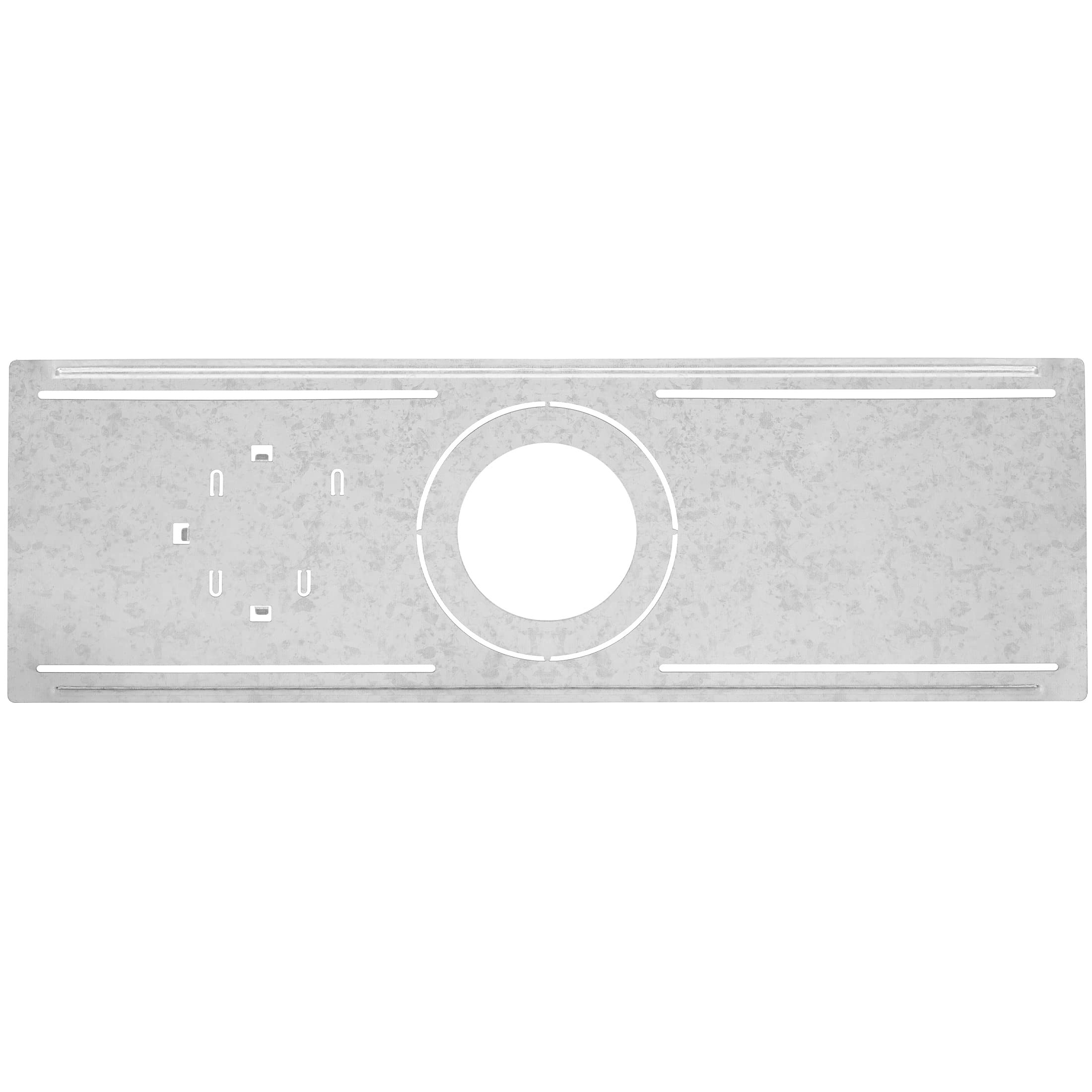 Maxxima Slim Downlight Rough-in Plate, New Construction Metal Plate for Light Mounting with Notches, Fits 4 in & 6 in Downlights