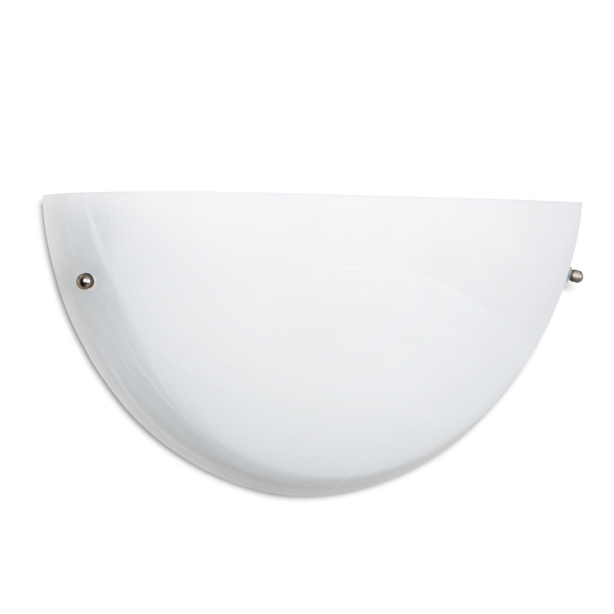 Yosemite Home Decor 1371-1MC Glacier Point Half-Moon One-Light Wall Sconce Light, Ivory Cloud Glass Shade