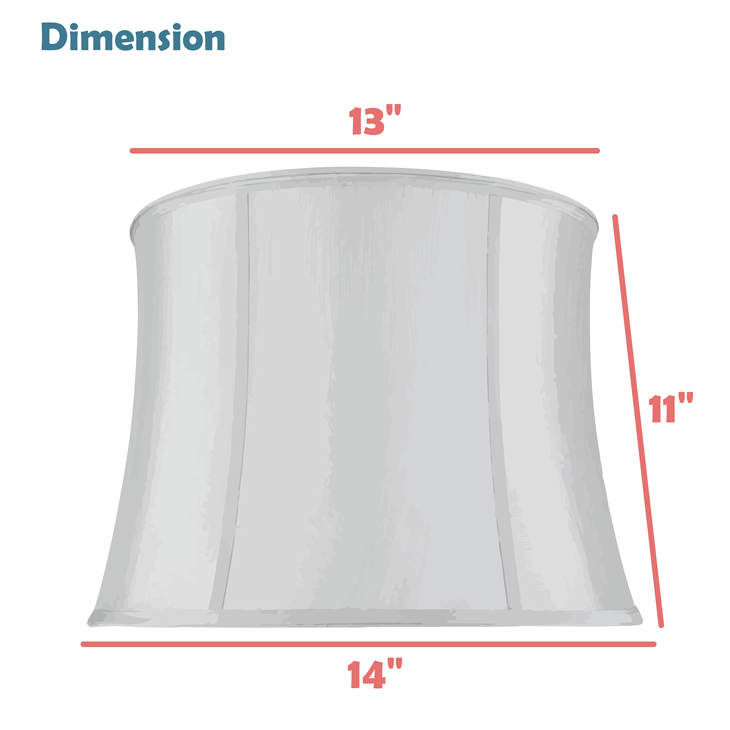 Aspen Creative 30041A Transitional Bell Shape Spider Construction Lamp Shade, Brown, 14&quot; Wide (13&quot; X 14&quot; X 11&quot;)