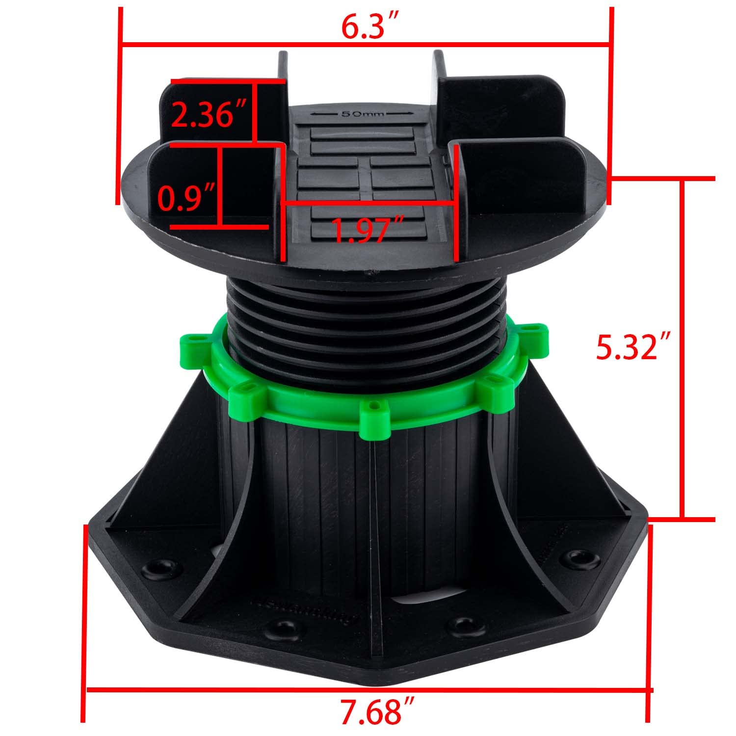 Phlkjl 8Pack Adjustable Plastic Pedestal Paver,Floor Slate Support Floor Lift,Deck Support Floor Raising (Bilateral Keel Card Slot)
