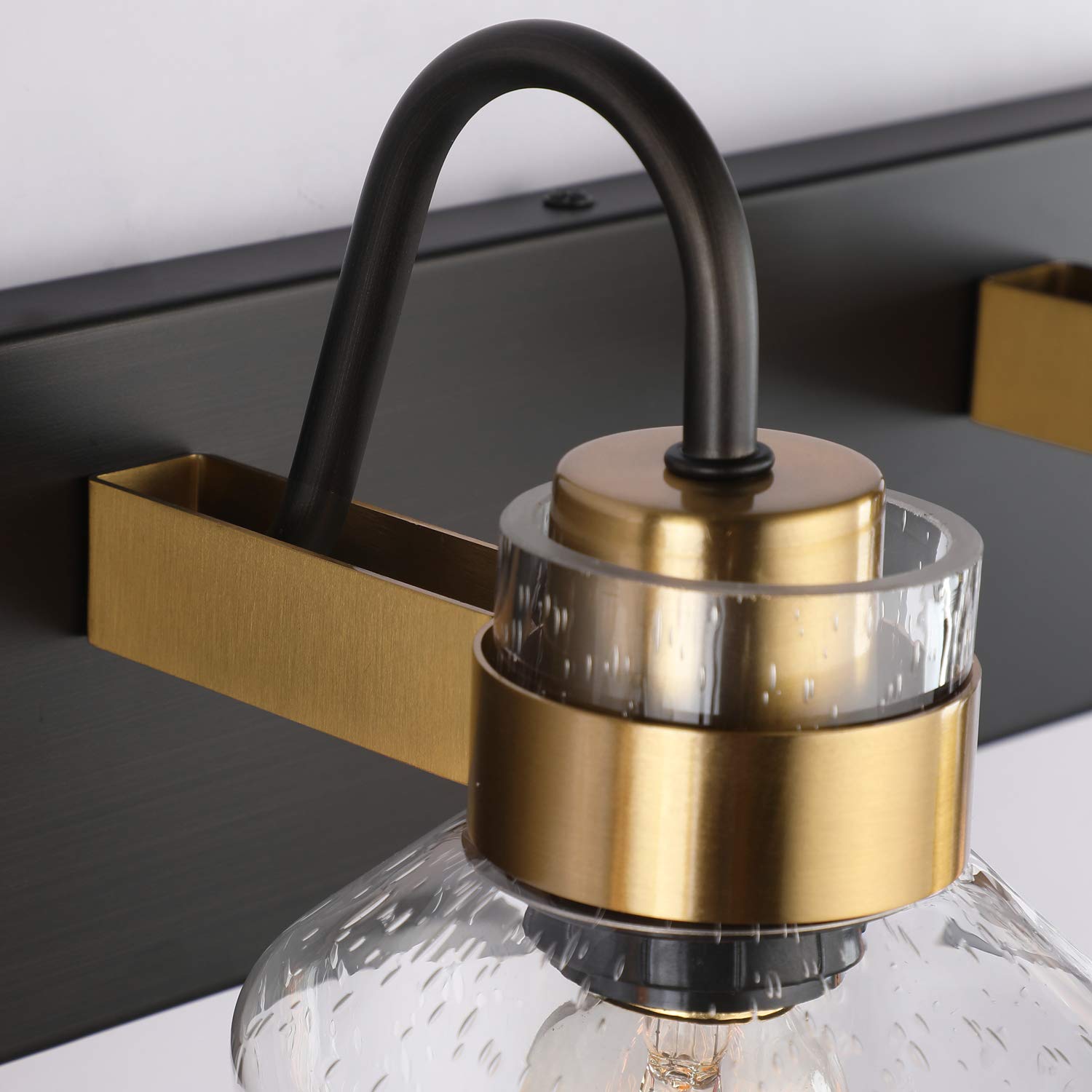 PRESDE Vintage Bathroom Vanity Lighting - 4-Light Oil Rubbed Bronze Metal Fixtures for Over Mirror