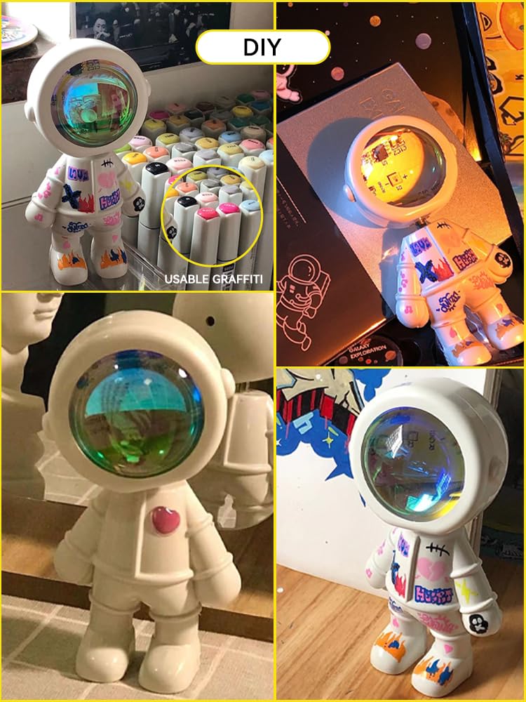 Sunset Lamp Projector Astronaut Night Light Led Aura Lamp,Ambient Lamp For Photography/Party/Bedroom/Living Room/Tiktok Live Decor,Selfie With Battery ,Holiday/Birthday Gifts For Women,Girl Present