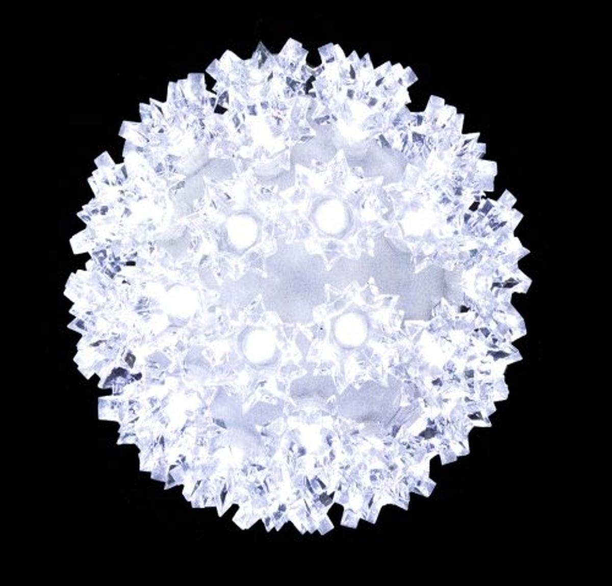 Queens of Christmas 100mm LED Light Sphere, Pure White, Plastic, Model S-100SPH-PW-7.5