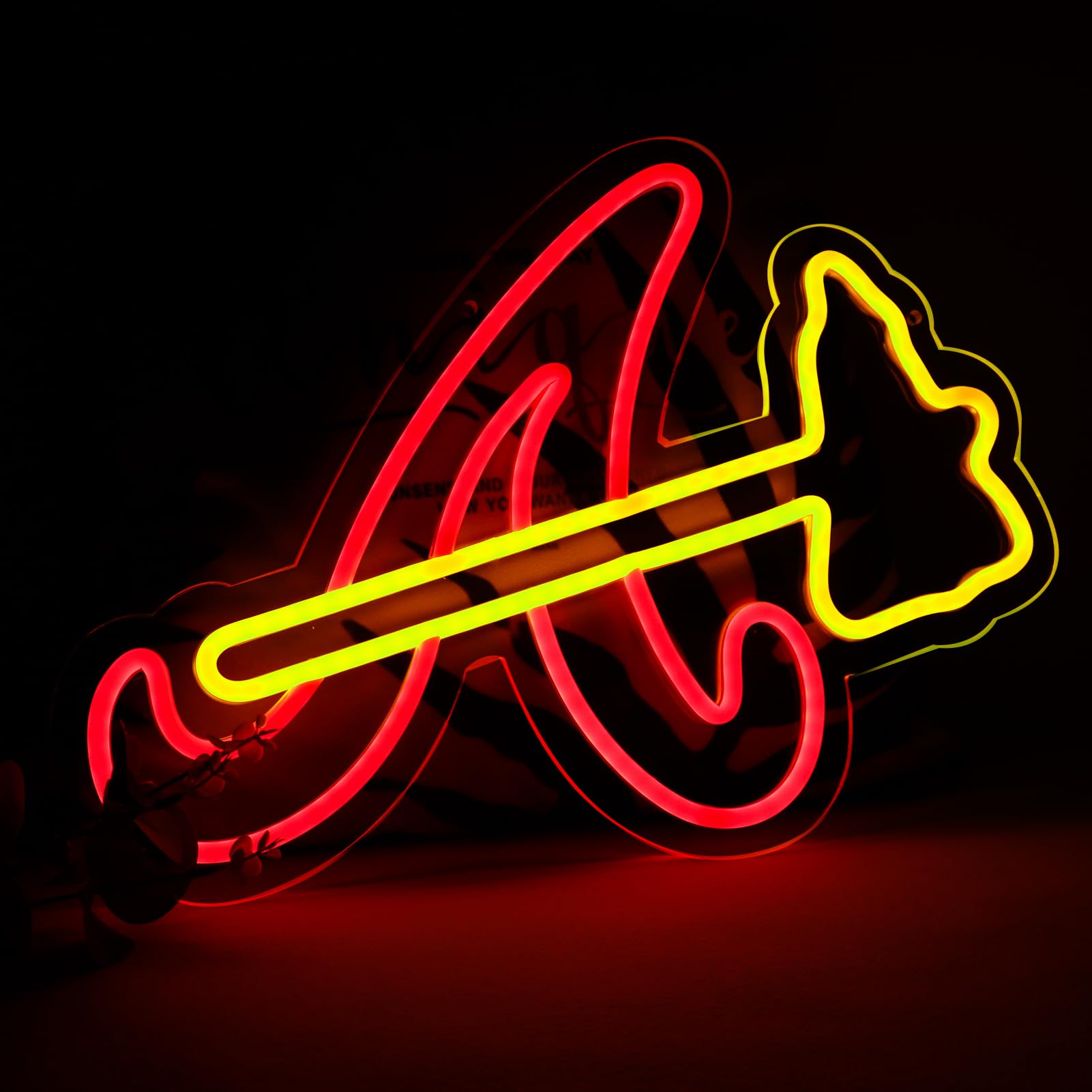 Balanar Neon Sign - Baseball Team Wall Decor, 16.14x11.42 inches, Acrylic, B-Team Logo
