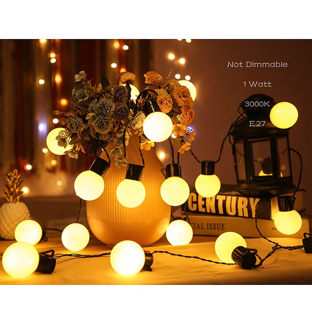 Night Blazers Small E26 LED Night Light Bulbs, 10-Pack, Warm White, 1W Mood Light, Soft White 3000K, Not Dimmable, Plastic