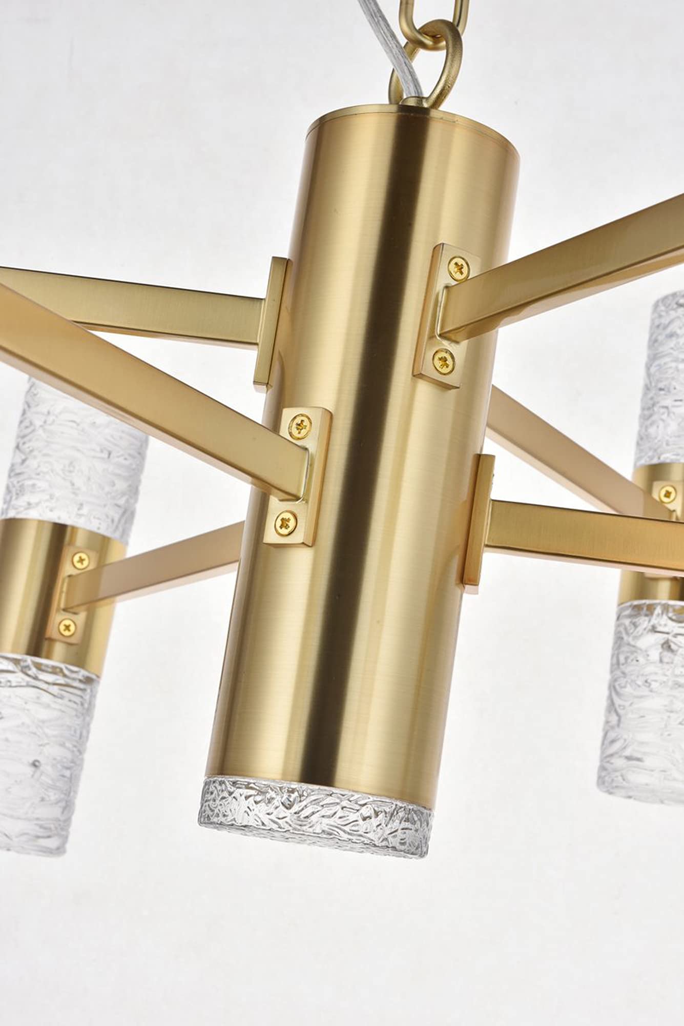 Elegant Lighting Vega 13 Light Led Pendant - Gold Chandelier For Living Room, Kitchen, Bedroom