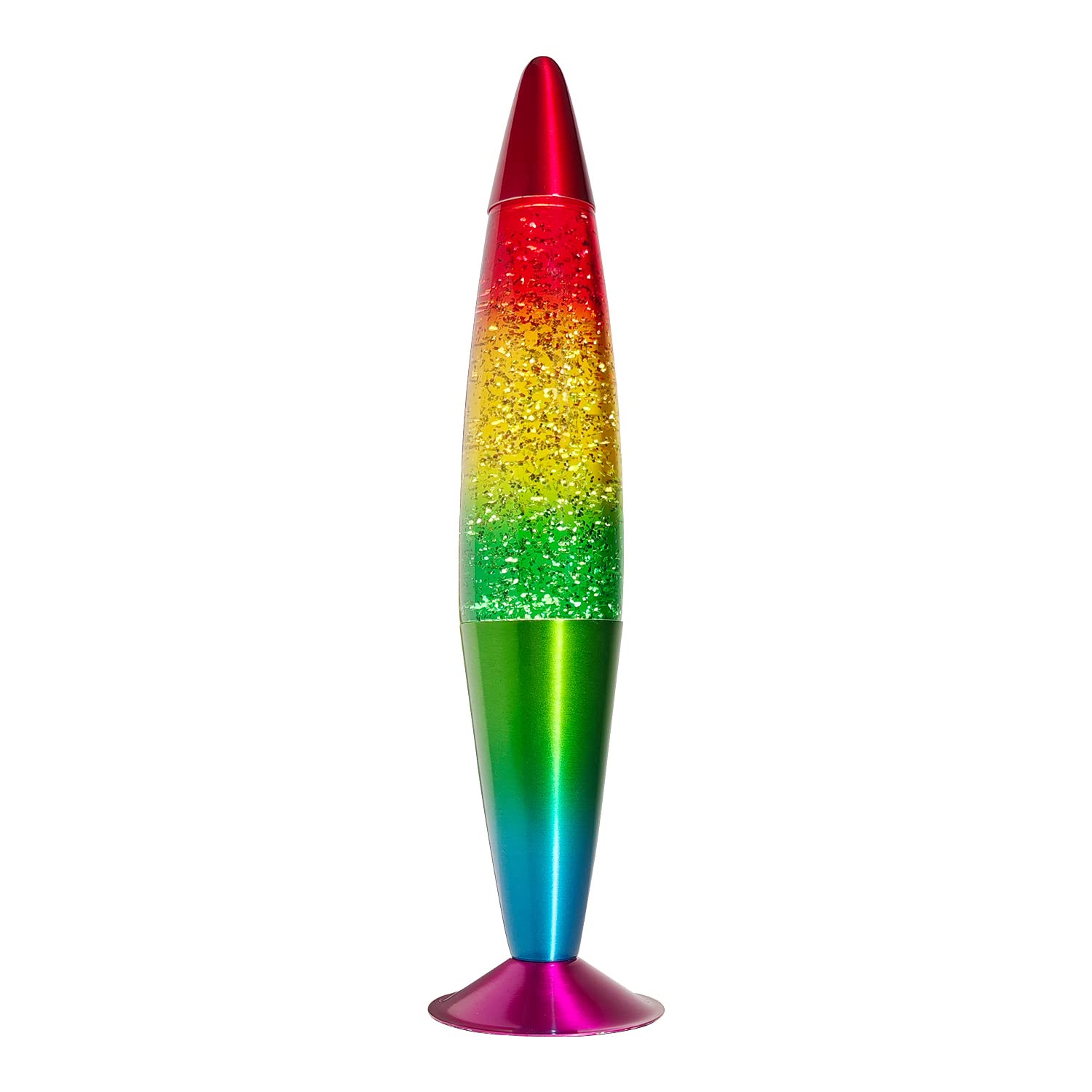 16 Inch Rainbow Glitter Lamp, 2 Bulbs,Sparkle Lamp Night Light, Relaxing Nightlight Mood Lamp Home Decor Room Office Bedroom Lam
