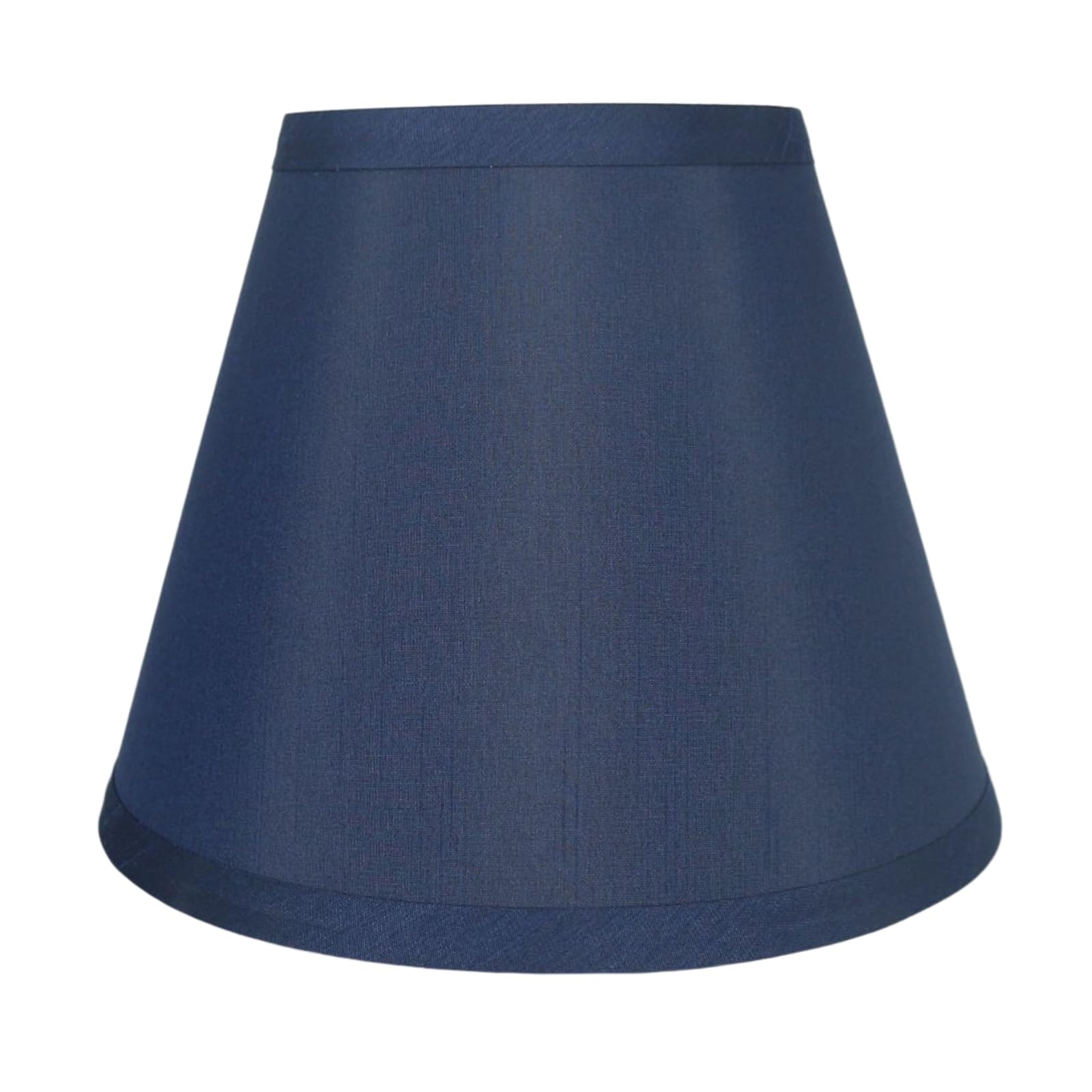 Urbanest Coolie Hardback Lampshade, Faux Silk, 5-Inch By 9-Inch By 7-Inch, Navy Blue, Spider Washer Fitter