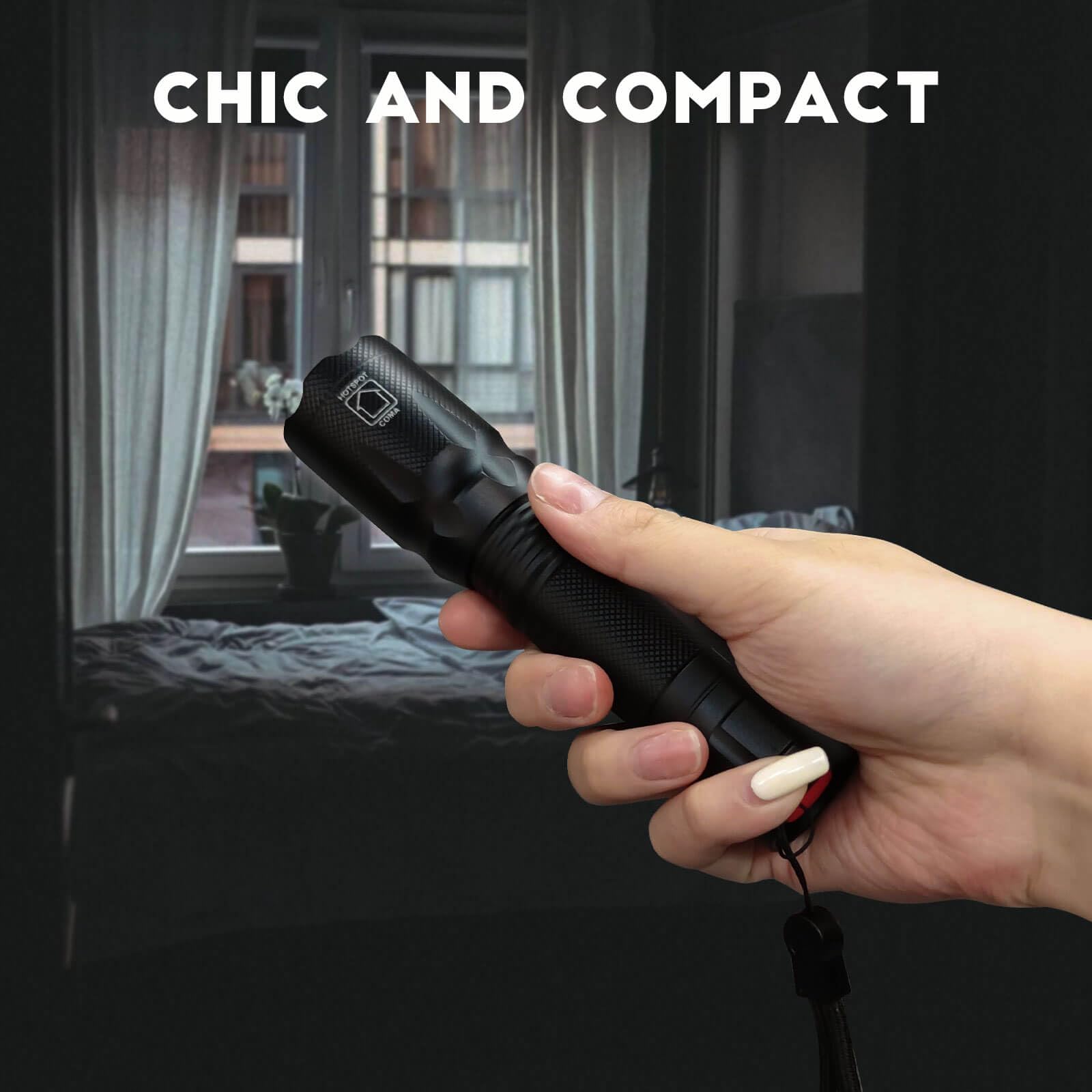 Metii Upgraded Red Flashlight, Bright White &High/Low Power Red Light Options With Memory, Zoom Lens, Portable Waterproof Led Sm