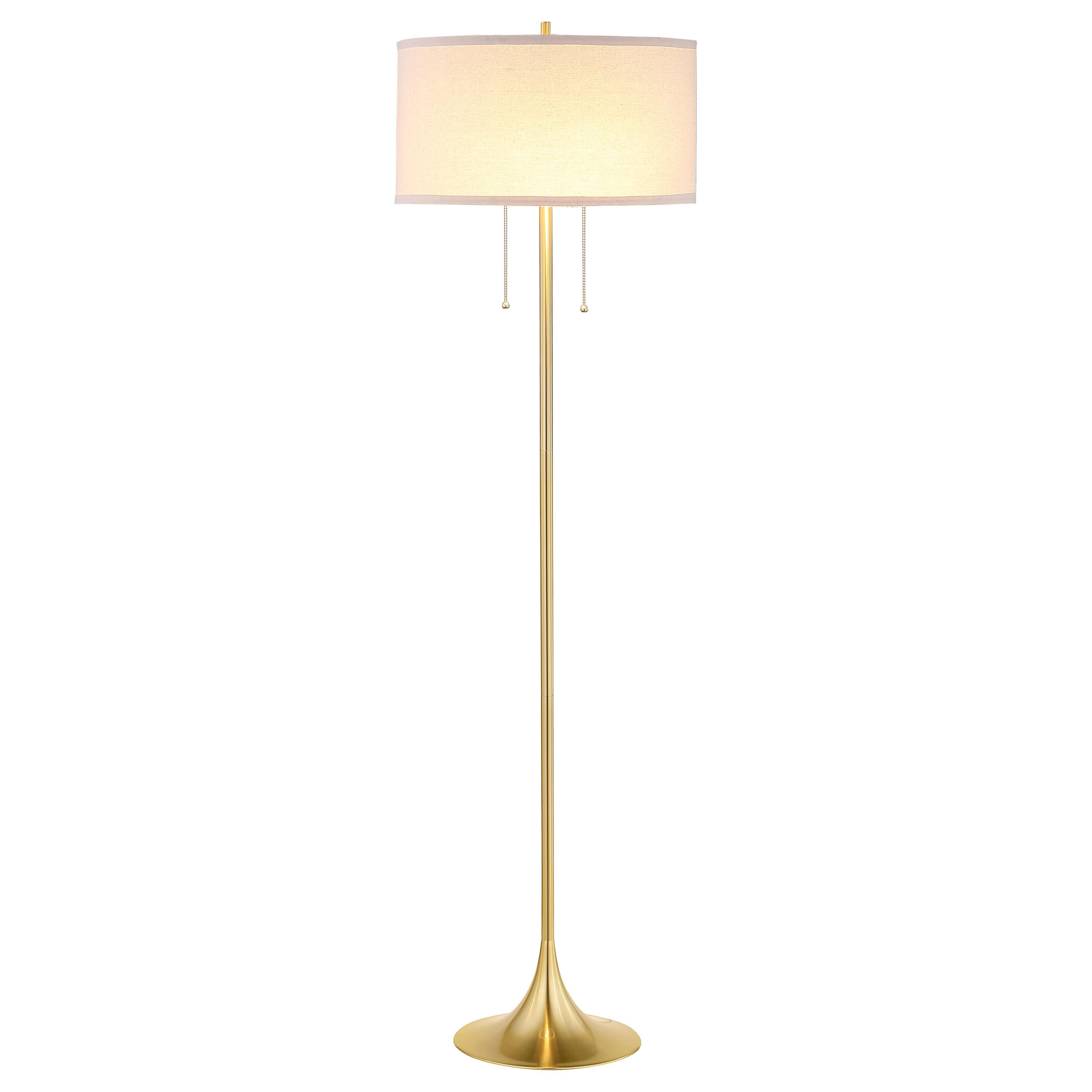 Coaster Home Furnishings Elmira 65-Inch Drum Shade Metal Floor Lamp Gold