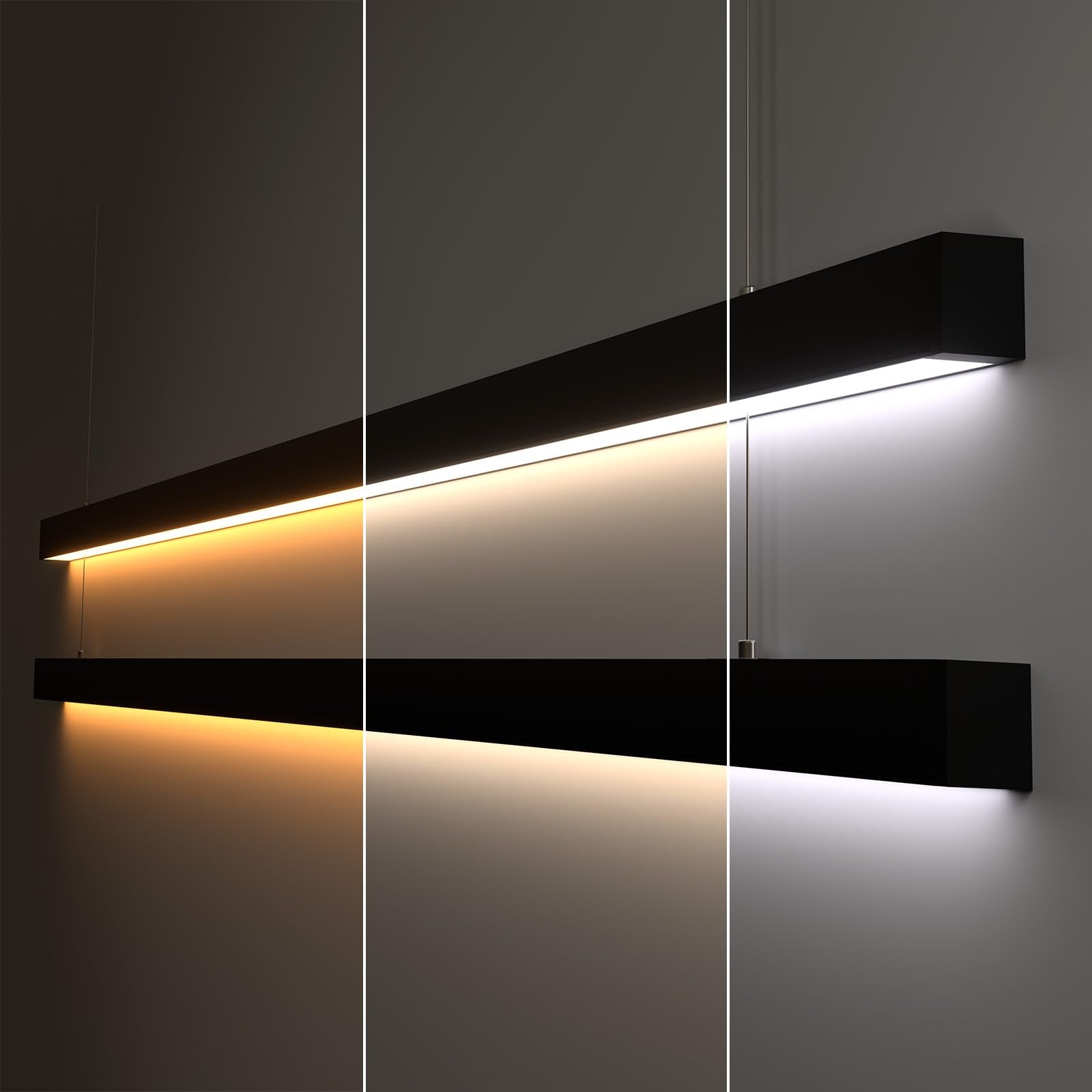 JTT 8FT LED Linear Light 8Foot LED Shop Lights 100/80/60W 3/4/5000K CCT Selectable Commercial 8Feet Lighting Fixture 0-10V Dimmable Lighting Fixture ETL for Gym Retails Office Garage Classroom 2Pack