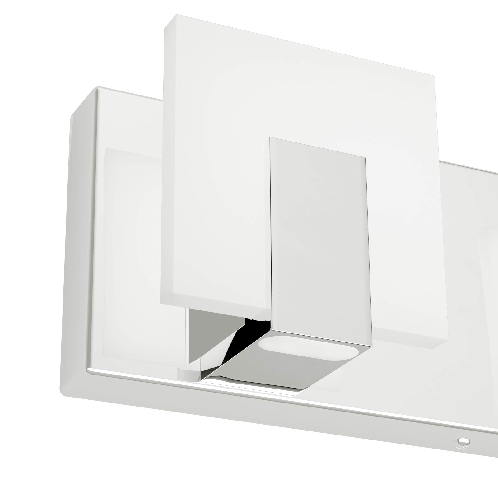 Aipsun 3-Light Dimmable Led Vanity Light, Frosted White Acrylic & Chrome, Model Ca-1105-3T-D, 6000K For Bathroom Over Mirror