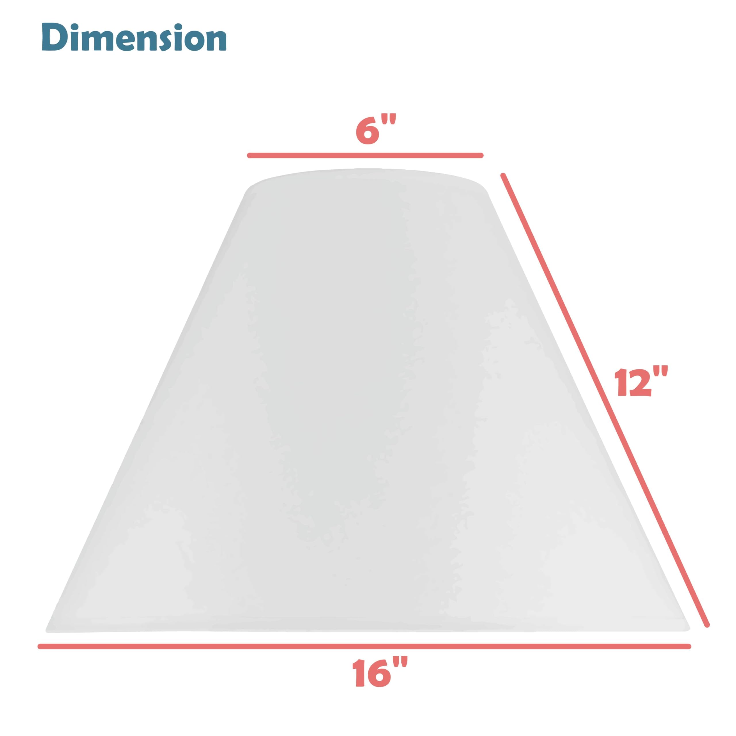 Aspen Creative 32031A Transitional Hardback Empire Shape Spider Construction Lamp Shade In Off White, 16&quot; Wide (6&quot; X 16&quot; X 12&quot;)