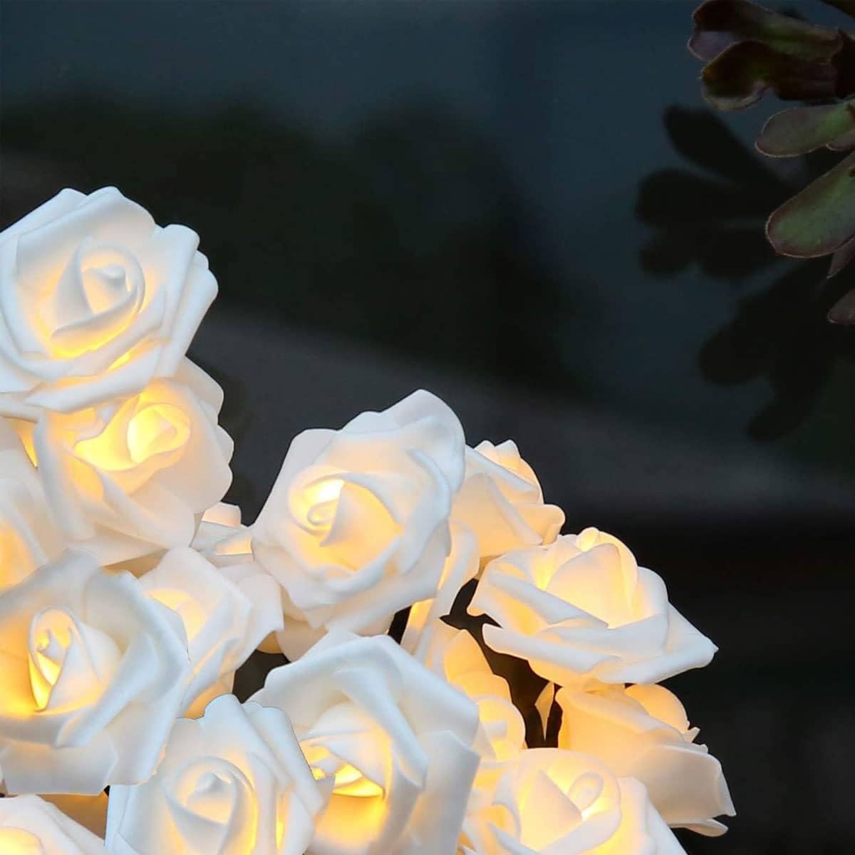 Colorlife Rose Lamp White Room Decoration White Flower Night Light Gift For Girlfriend Mom Daughter Aunt Gift For Her Birthday H