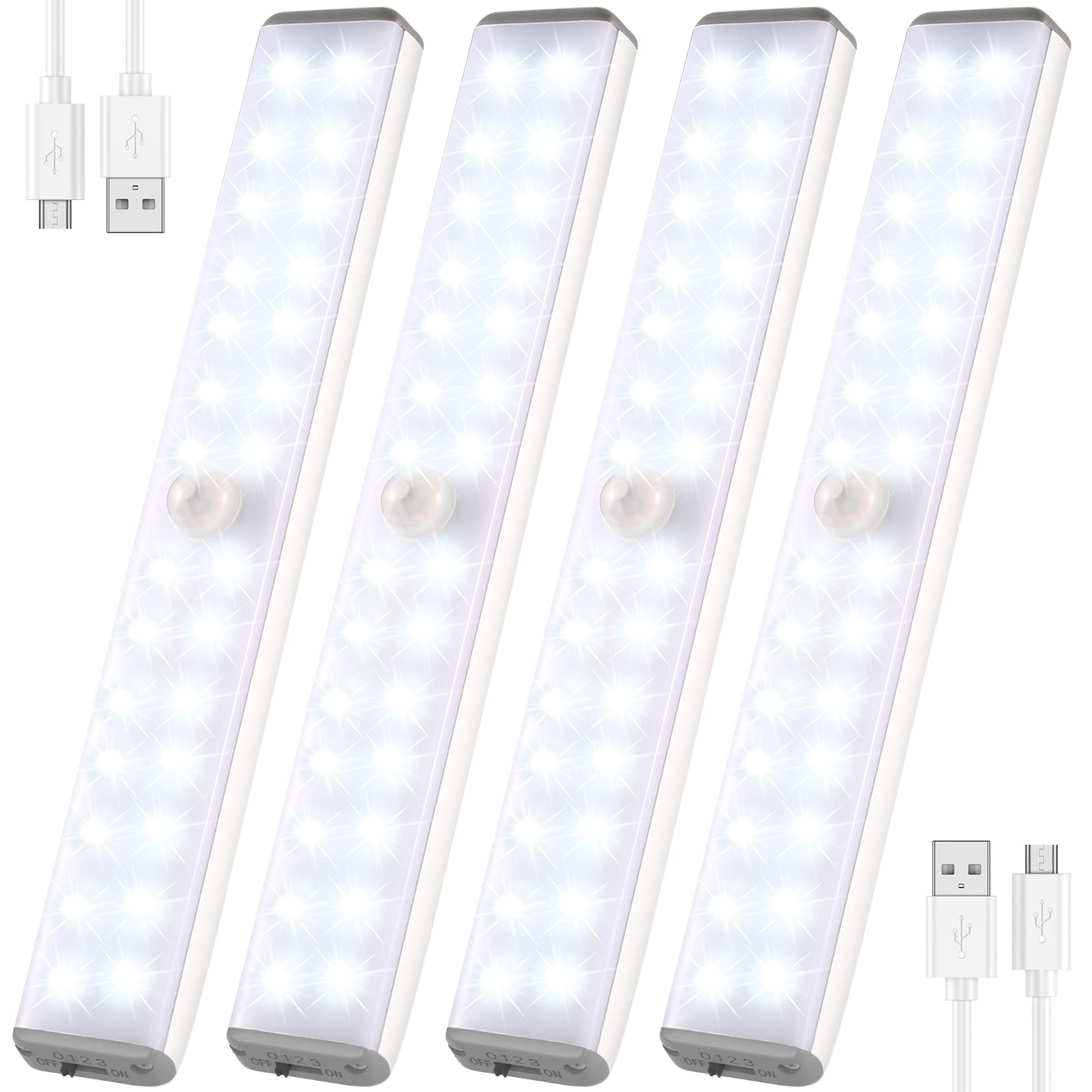 Motion Activated LED Closet Light,28LED Under Cabinet Lights, Homelife Motion Sensor LED Lights, Stickon Anywhere Battery Opera