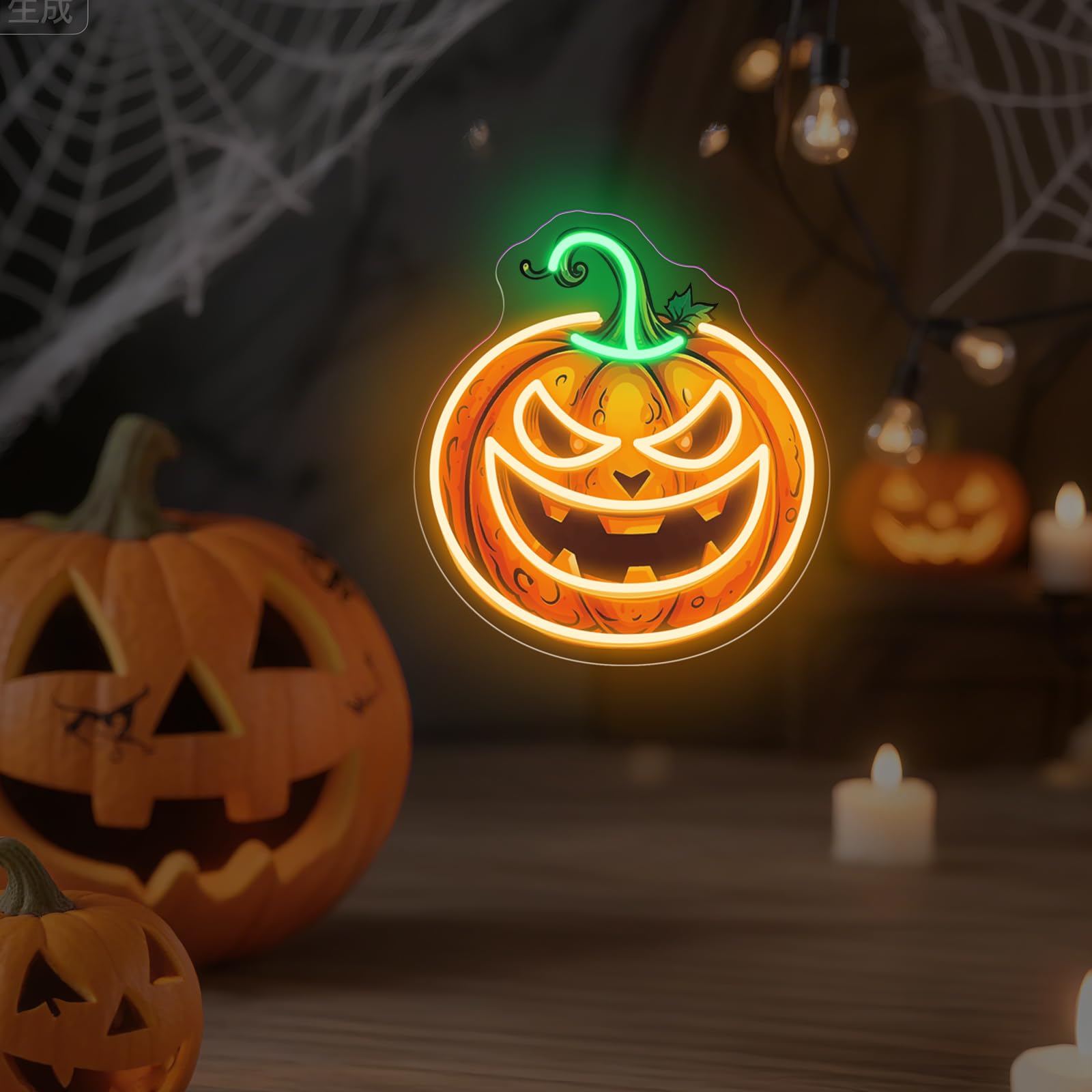 Pumpkin Neon Sign Halloween Pumpkin Led Light  Halloween Party Decor  Home Decor  Pumpkin Decor Personalized Gifts  13.8X12.6