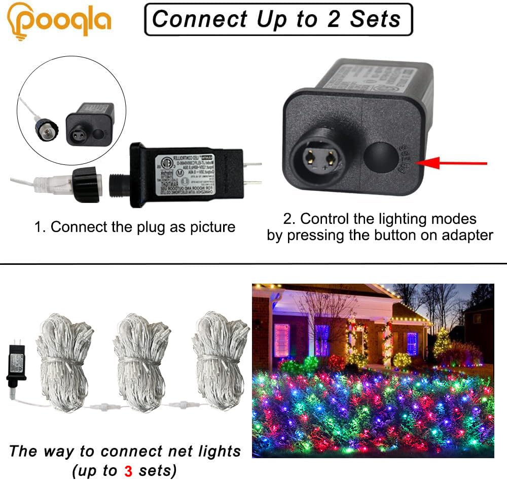 Color Changing Net Lights With 44 Keys Remote, Easter Net Lights Outdoor Mesh Lights, 14.8X4.9 Ft 240 Led Rgb Net Lights Connect
