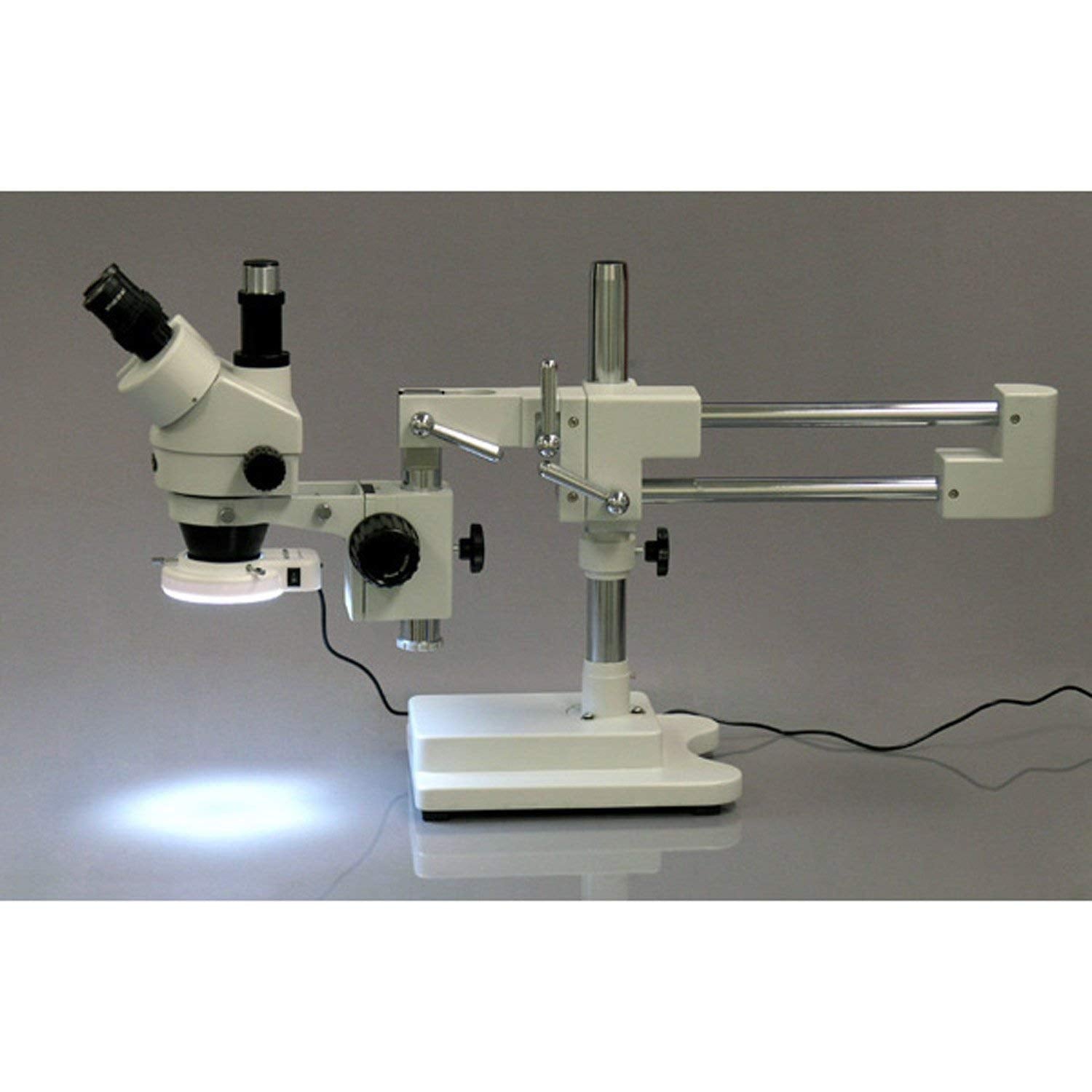 AmScope LED-56S 56 LED Microscope Ring Light with Dimmer, White, Copper Material