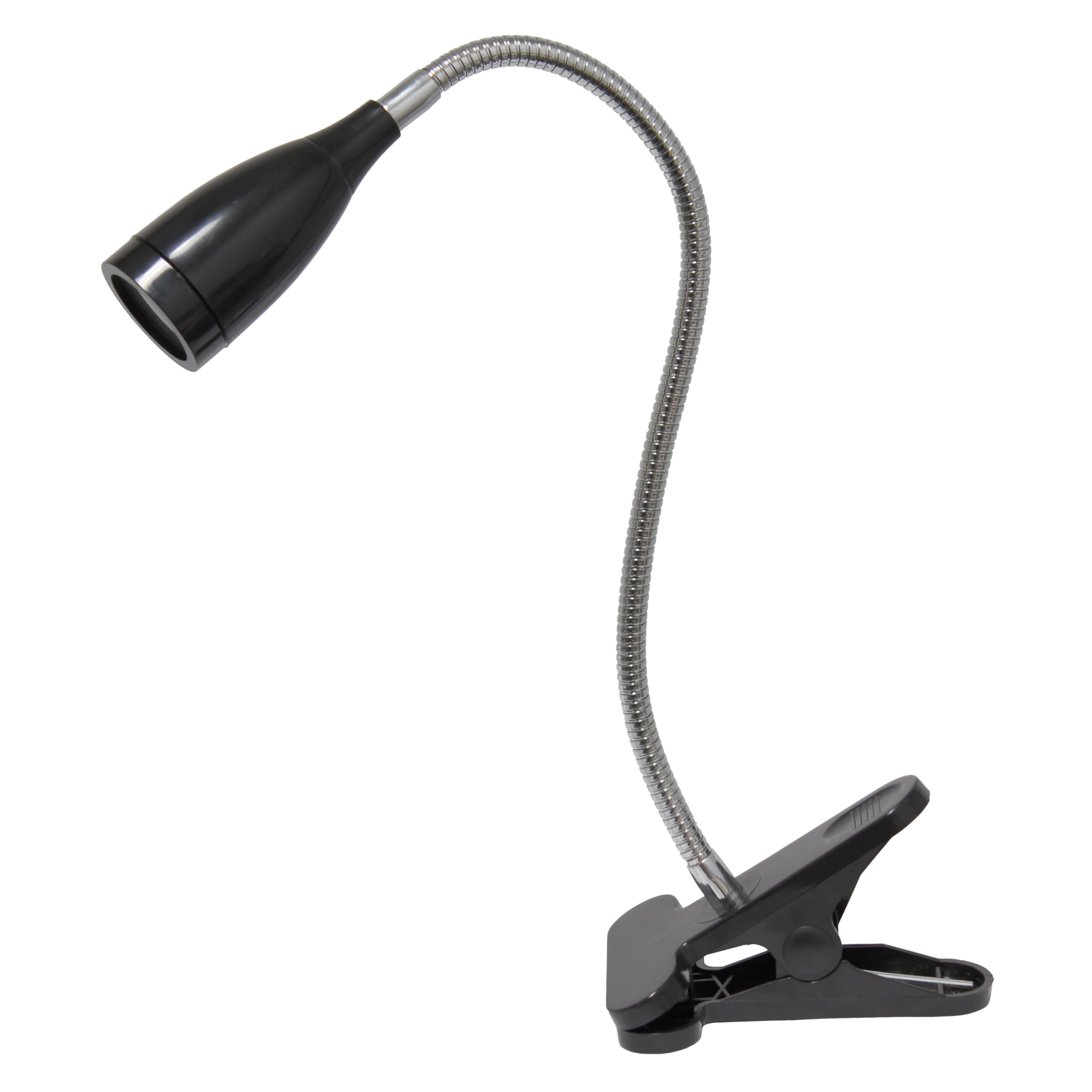 Simple Designs Ld2005-Blk Flexible Gooseneck Led Clip Light Desk Lamp, Black