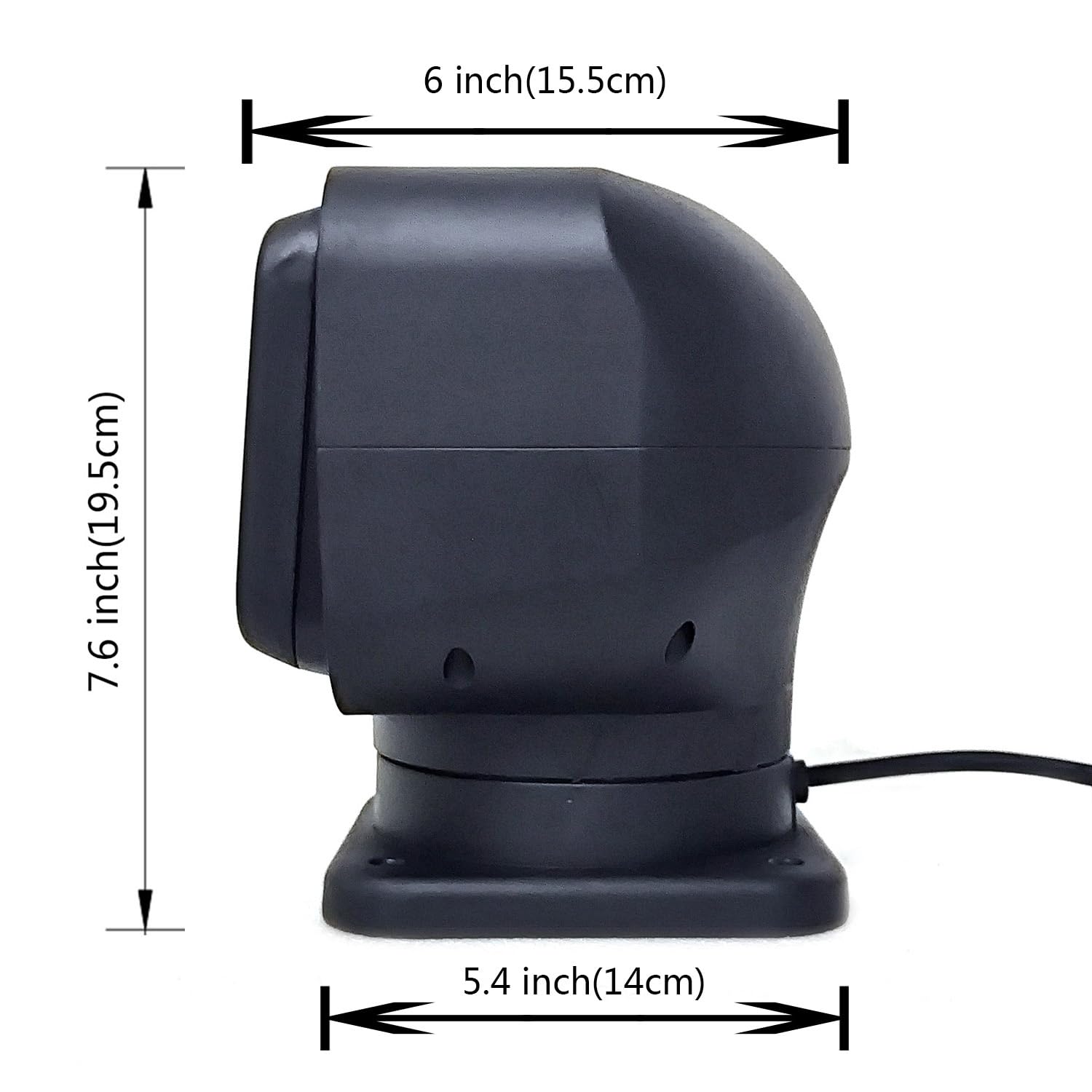 JIUHUAN LED Search Light 70W 7 Inch Black Aluminum 360° Rotating Remote Control Waterproof Work Light Model JH116-70W