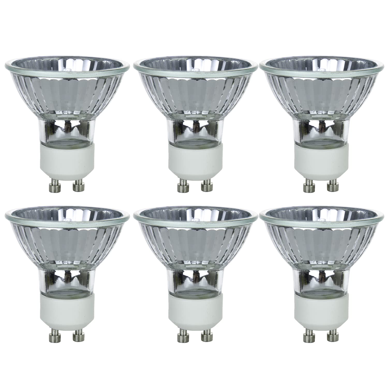 Sunlite 40712 MR16 Halogen Reflector Bulb, 35 Watt, 38 Flood, 120 Volt, 2000 Hour Life Span, Dimmable, GU10 Base, Cover Guard, 3