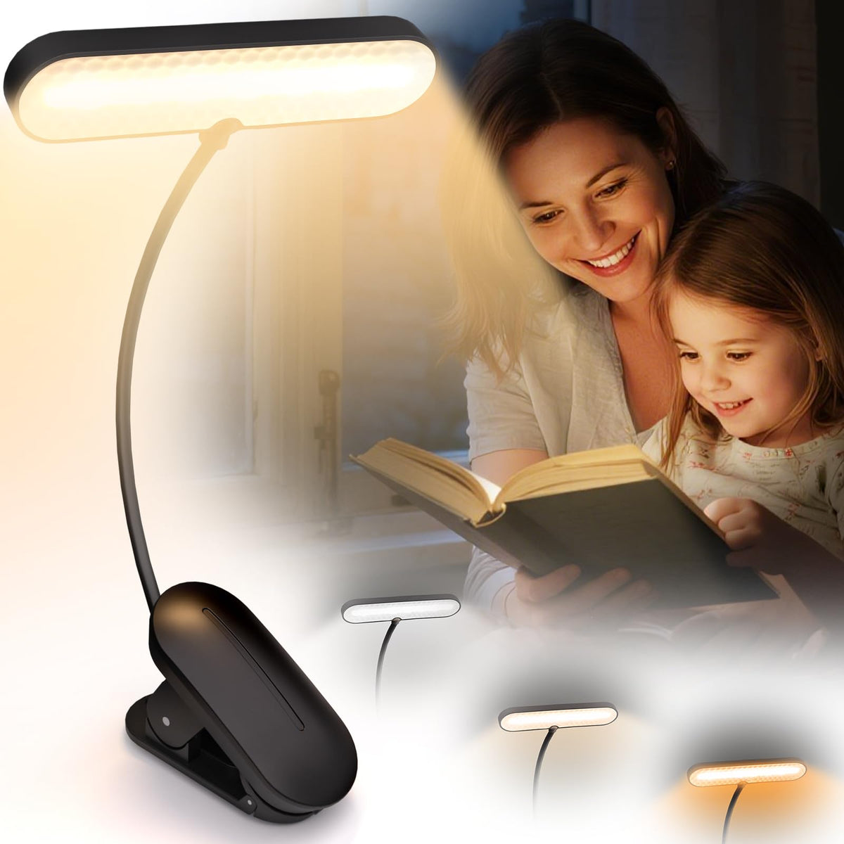 Book Light for Reading at Night - 3 Color Modes & 70 Hours Runtime Rea ...