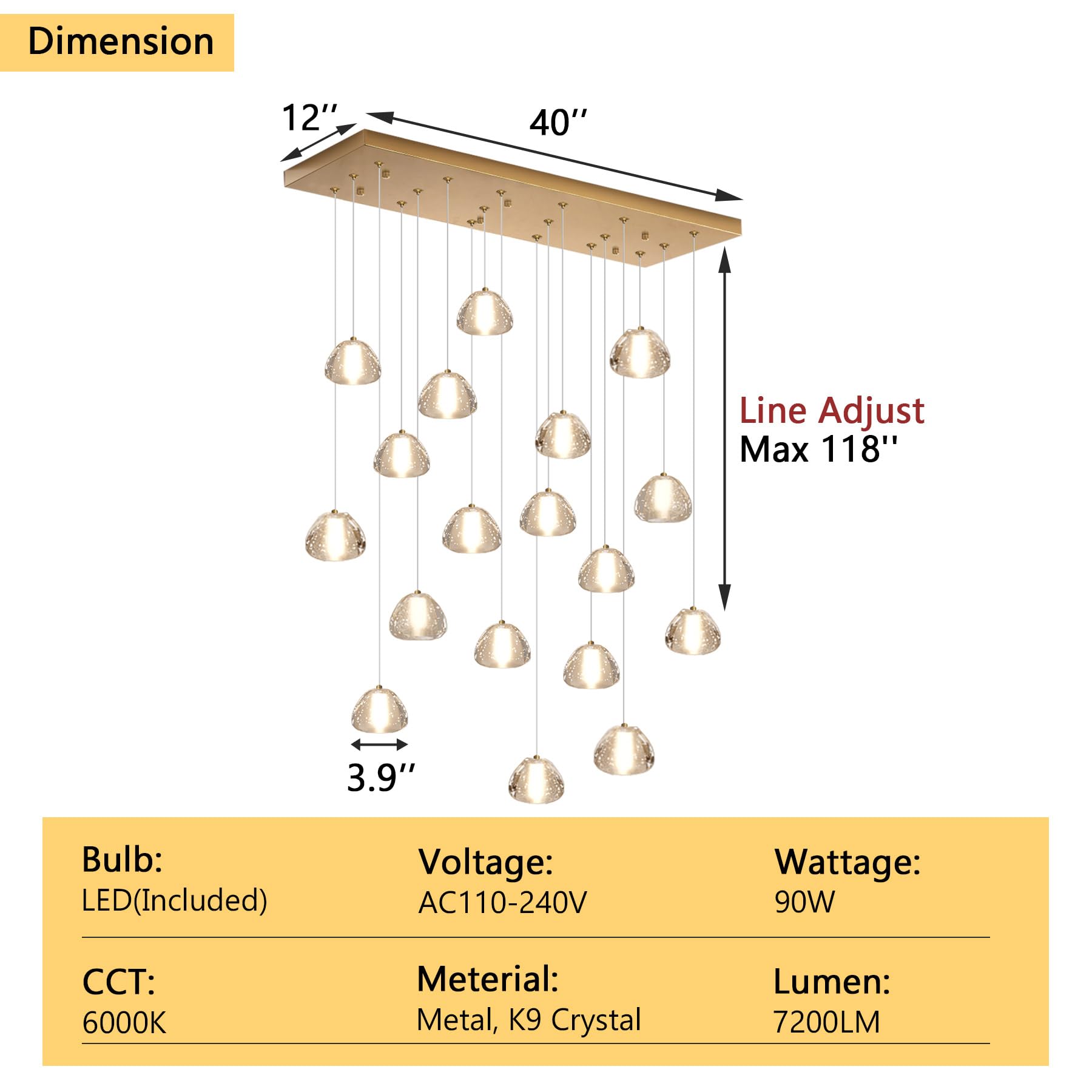 Crystal Chandeliers For Living Room Dining Room Light Led Pendant Lights Fixtures Lighting Chandelier For Foyer Entrance Gold
