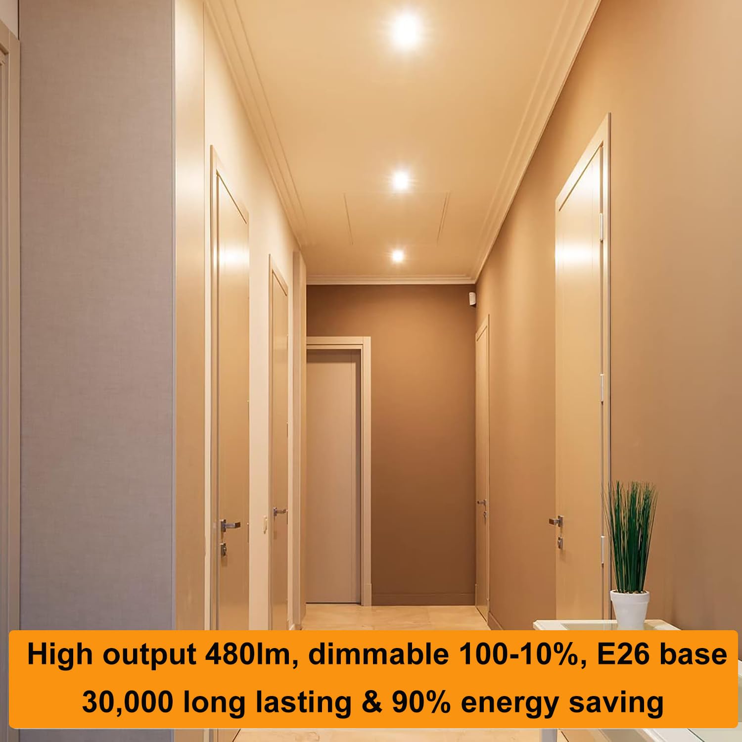 Par20 Led Bulb 3000K Warm White, 2 Pack Ivyemons Super Bright 480Lm Par20 Dimmable Led Bulbs 7W, Equivalent 50W, No Flicker Par