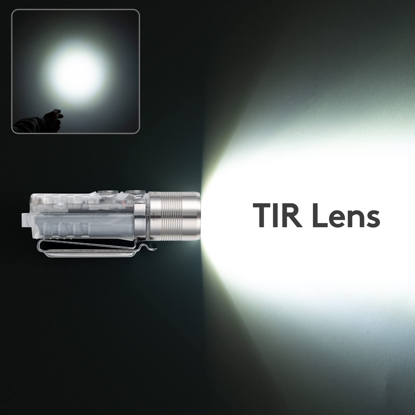 Rovyvon A28 G2 1000 Lumen Rechargeable Edc Flashlight, Water Resistant, Side Signal Light