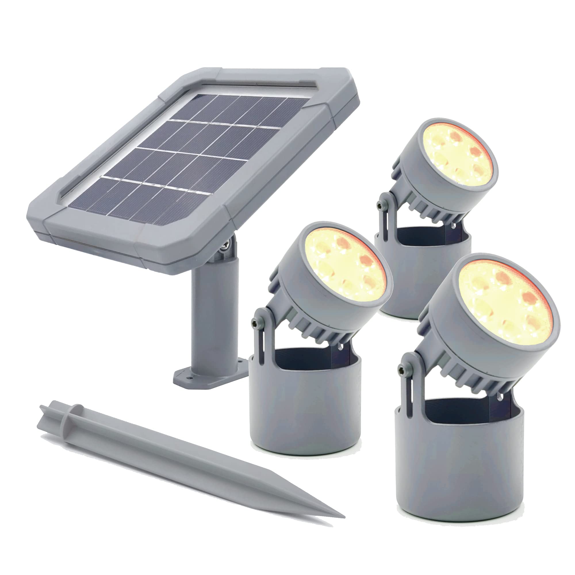 Mii-PWR Solar Pond Lights,Colamarine KOI Pool Fountain Lights IP68 3-in-1 Waterproof Warm White Underwater Submersible Amphibiou