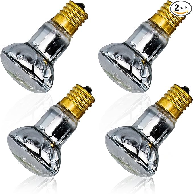 Iof 4-Pack Lava Lamp Bulb 40W, 120V R39 E17 40W 4-Pcs Bulb Replacement For Lava Lamps, Glitter Lamps,Incandescent, Yellow, Heat 